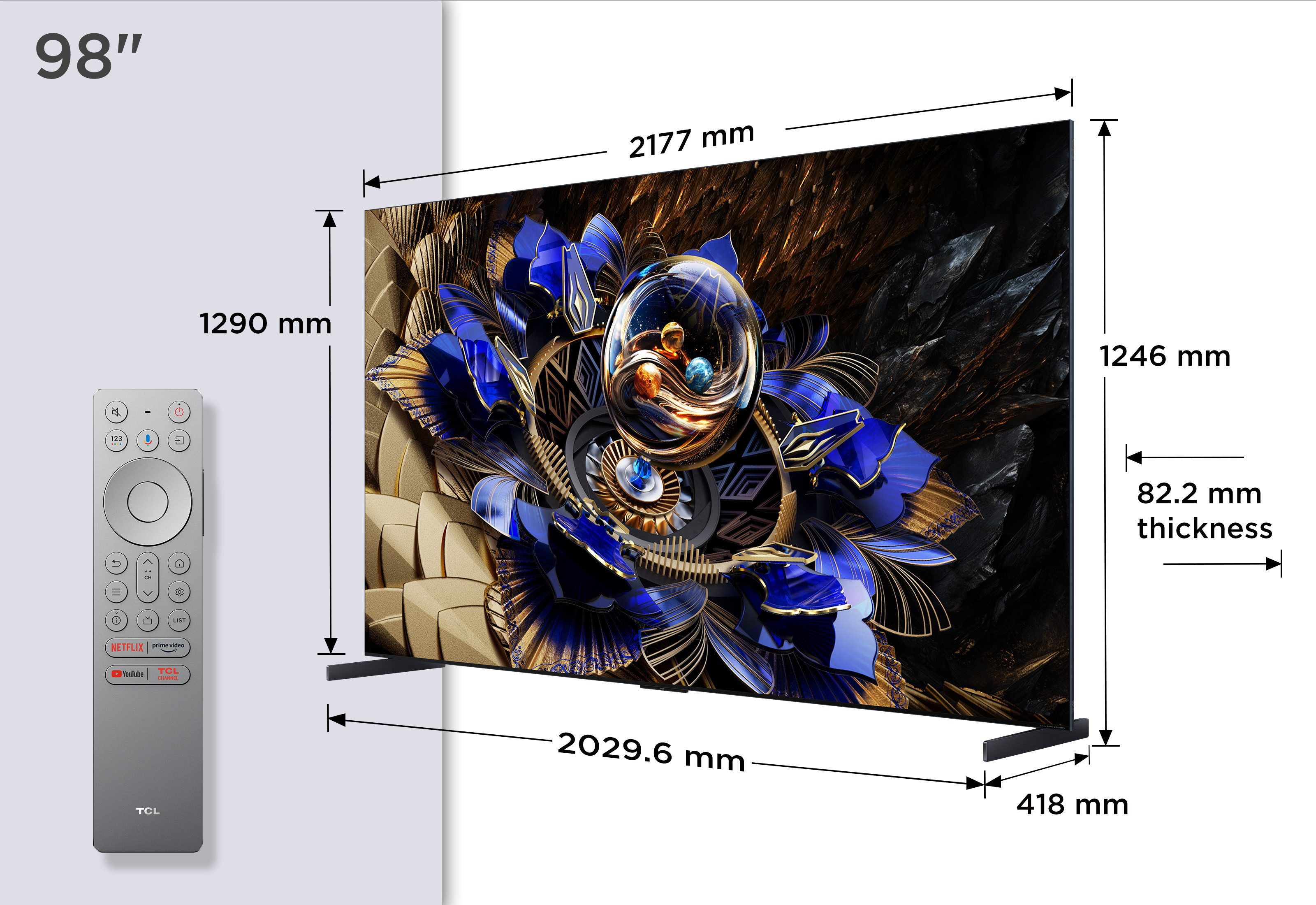TCL 98X11K QLED Mini LED-Fernseher (249 cm/98 Zoll, 4K Ultra HD, Smart-TV)