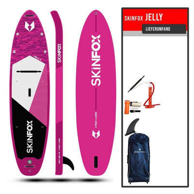 Skinfox Inflatable SUP-Board SKINFOX JELLY ALU-SET (335x80x15) 4-TECH L-CORE SUP Paddelboard pink