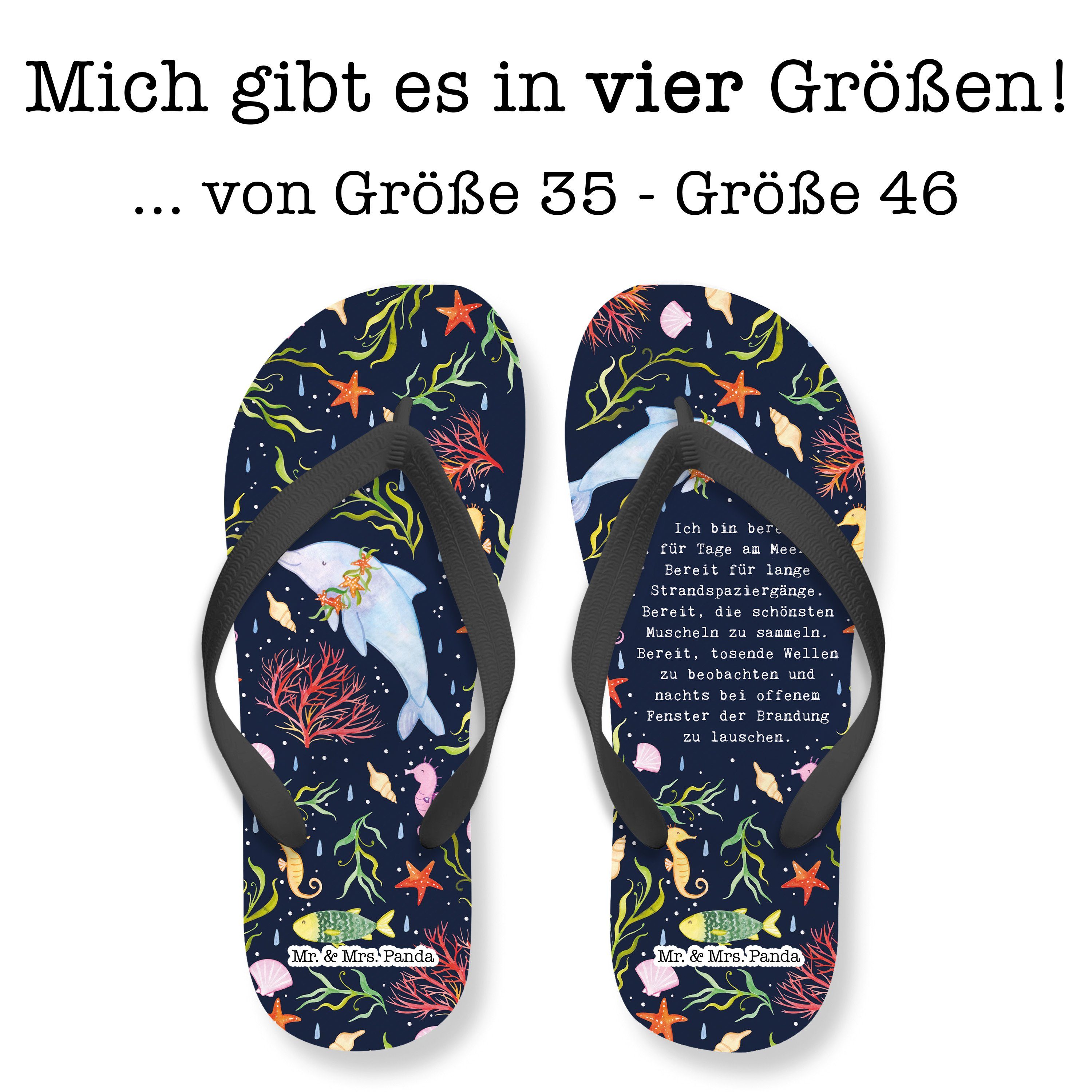 Mr. & Mrs. Panda Unter dem Meer - Weiß - Geschenk, Naturliebhaber, Sommerschuhe, Zehen Badeschuh (1-tlg)