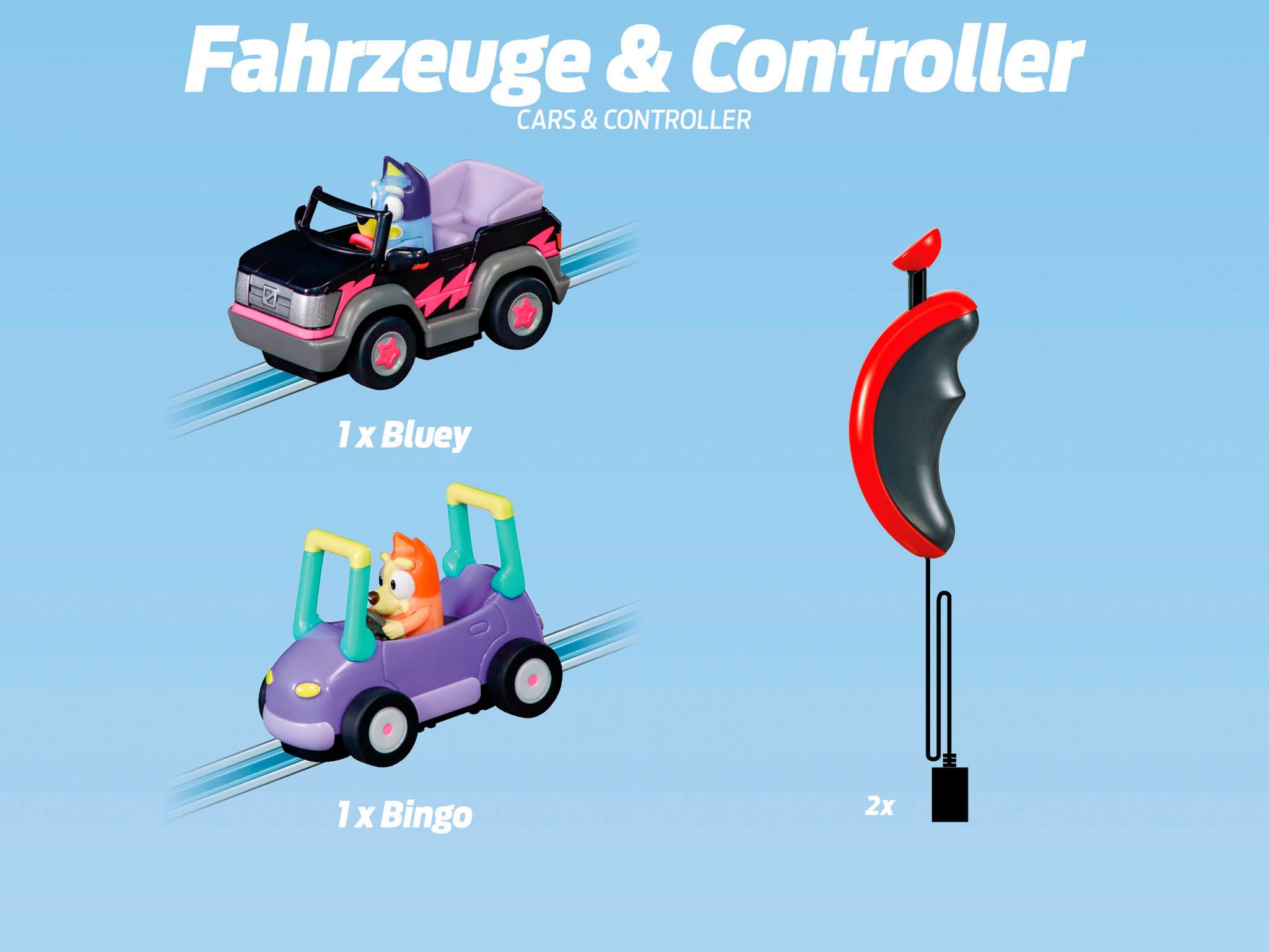 Carrera® Autorennbahn Carrera First Bluey & Bingo - Lets Go (Streckenlänge 2,9 m)