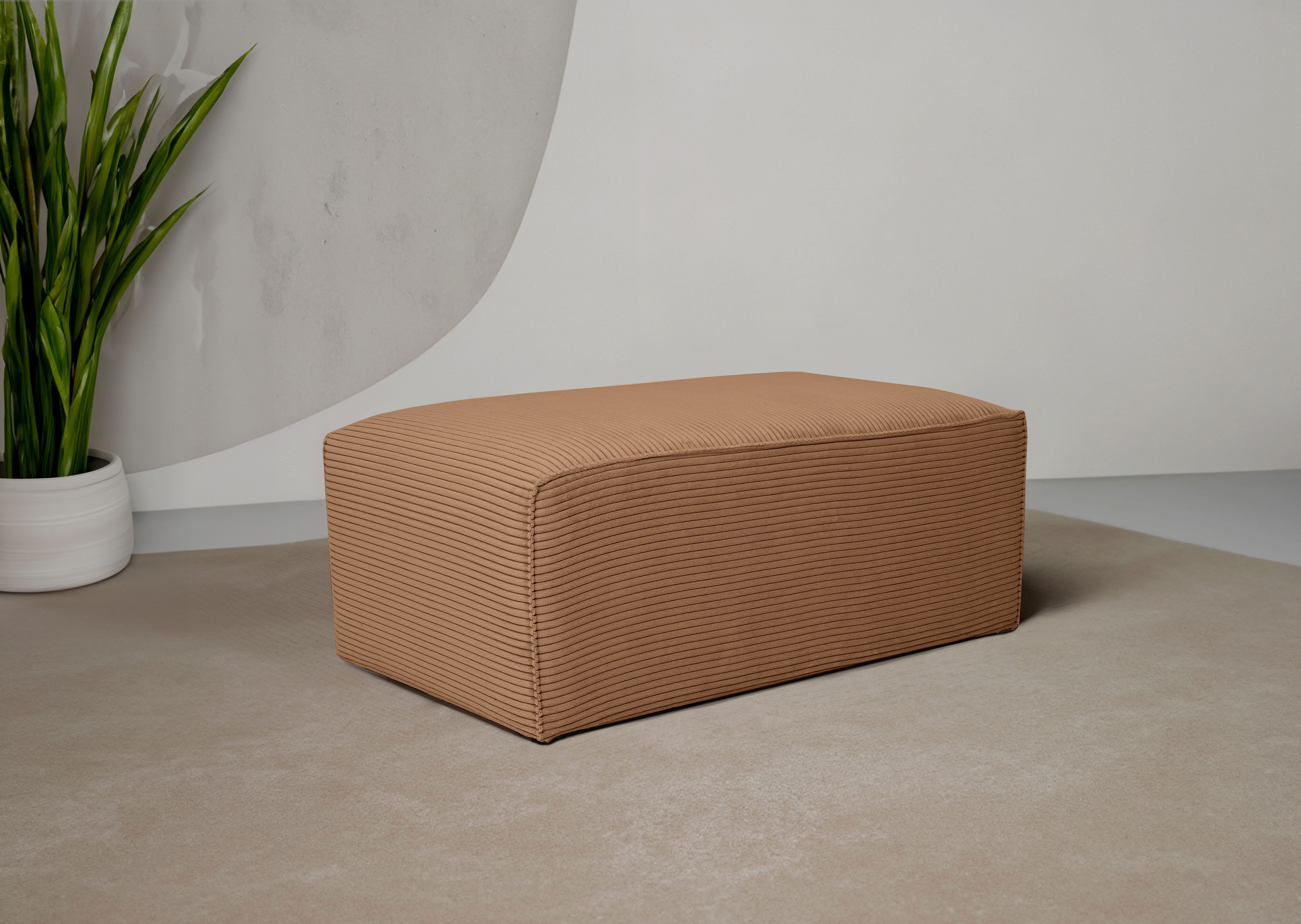 OTTO home Polsterhocker Clayton Breite 96 cm, in einem trendigen Cord-Bezug