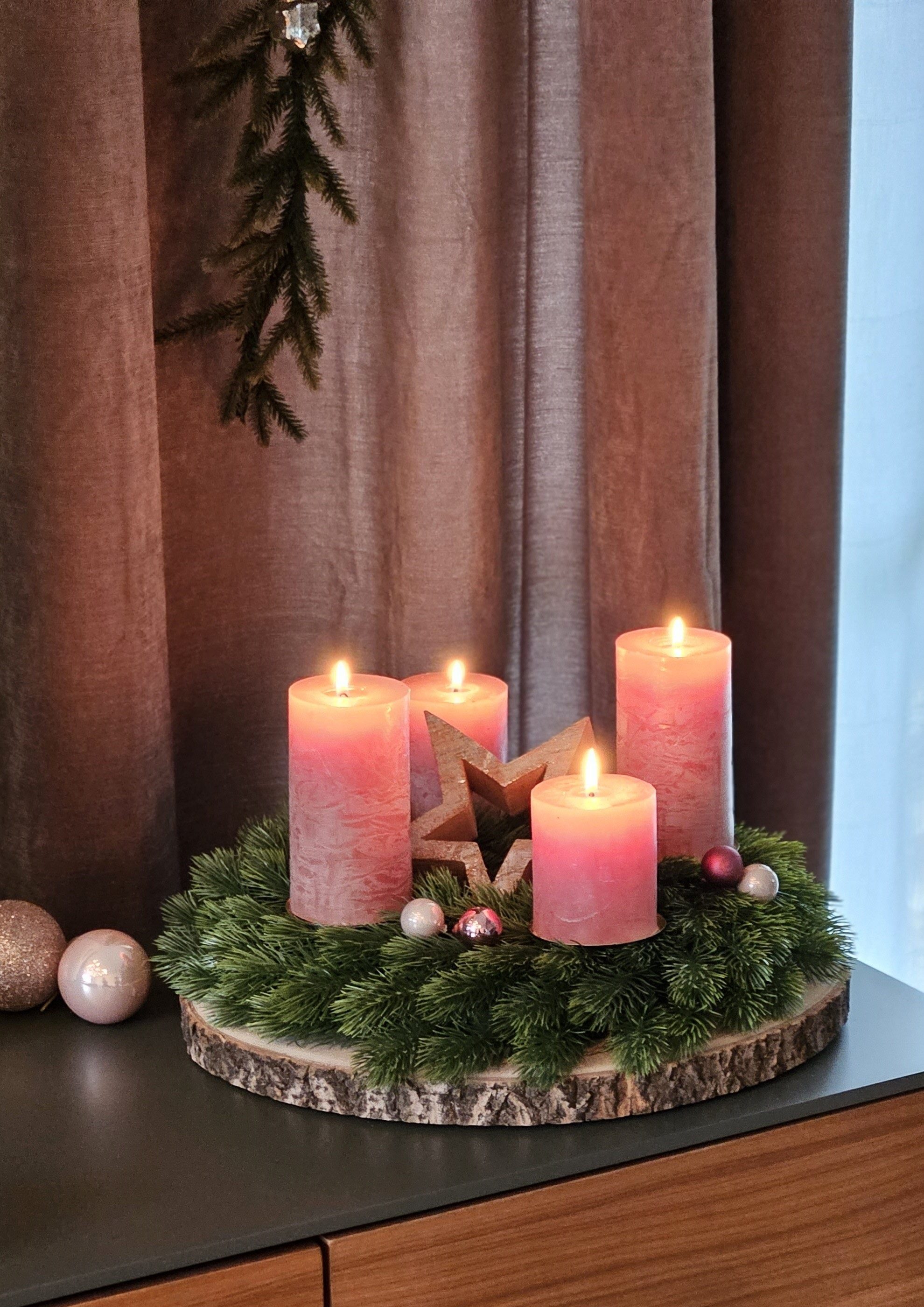 Meinposten Adventskranz Tannenkranz Weihnachtskranz künstlicher Deko-Kranz günstig online kaufen