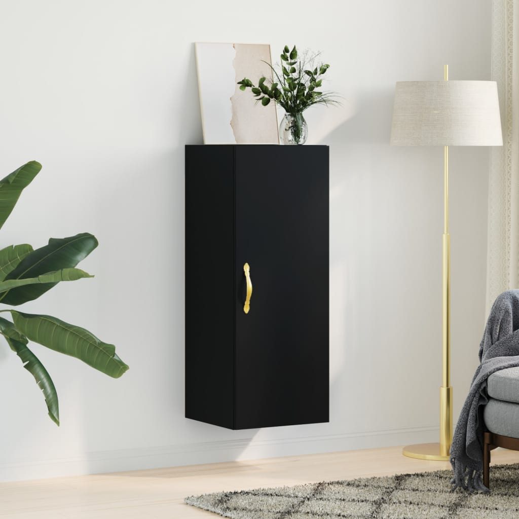 vidaXL Hängeschrank Wandschrank Schwarz 34,5x34x90 cm günstig online kaufen