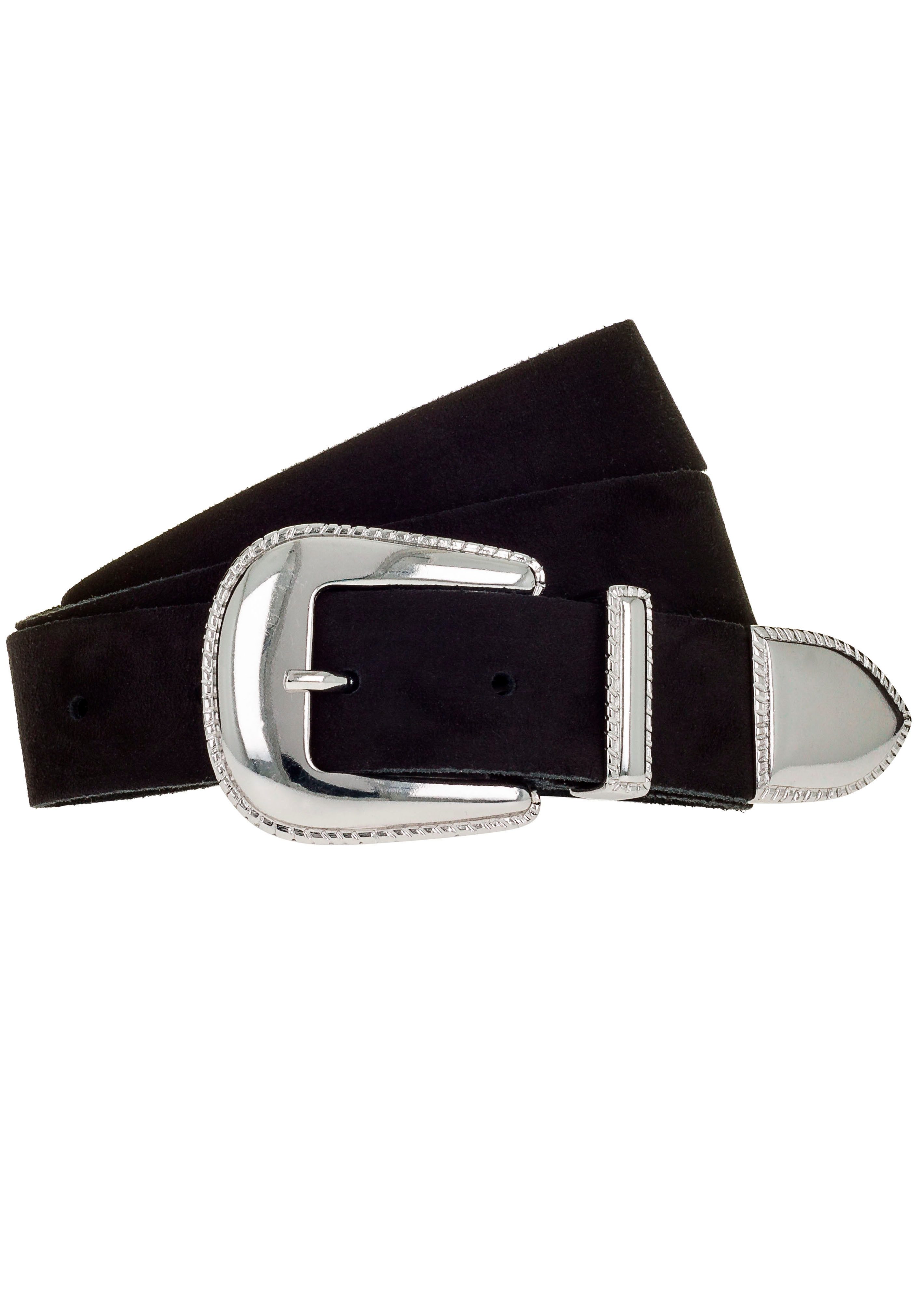 Tamaris Ledergürtel im Western-Style mit glänzender Schließe und Spitze günstig online kaufen