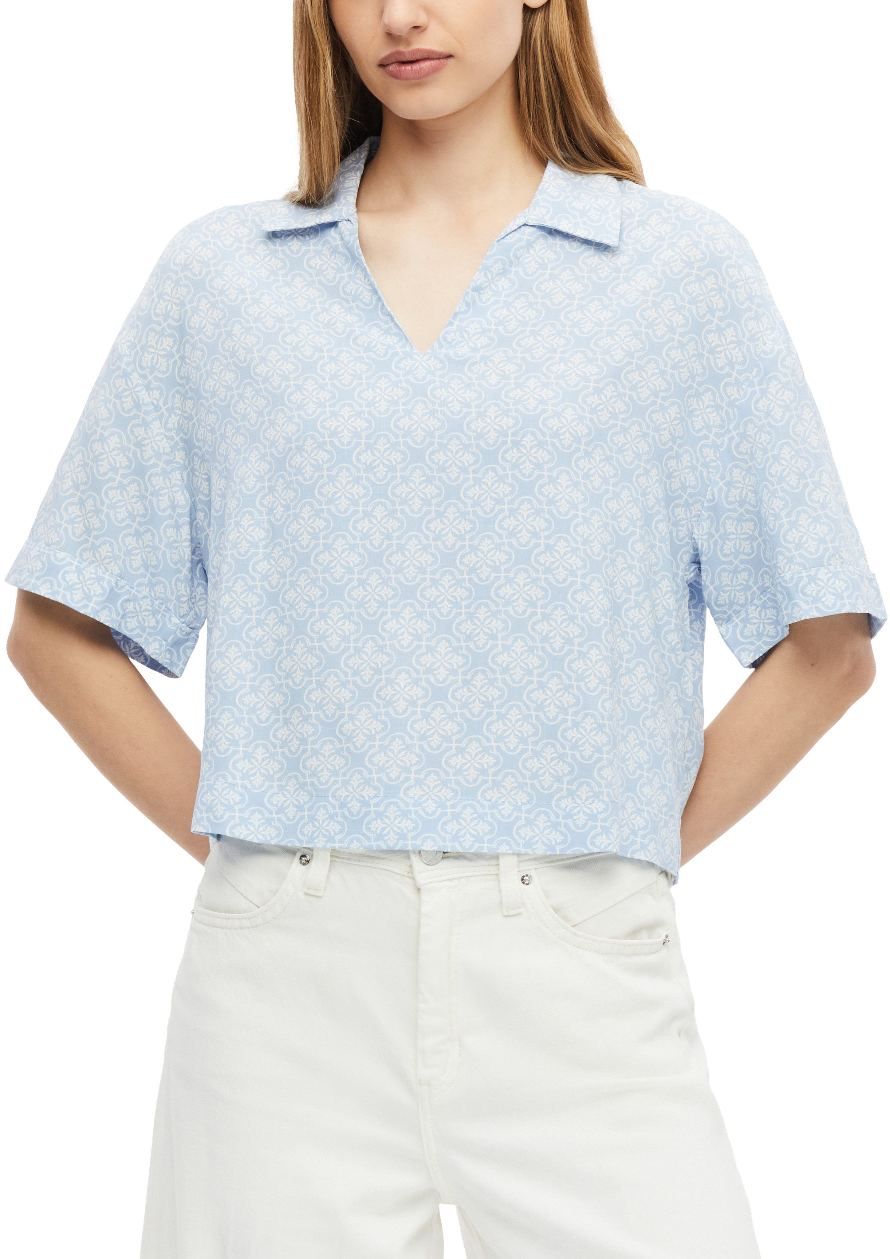 s.Oliver Druckbluse Sommerbluse mit Allover-Print