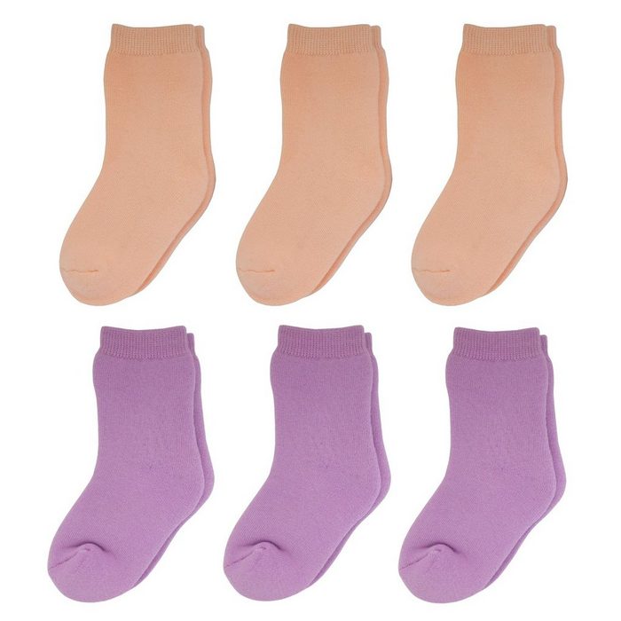 Yalion Langsocken Weiche Kinder Socken Babysocken mit Vollplüsch (6-Paar) Elastisch Wärmend