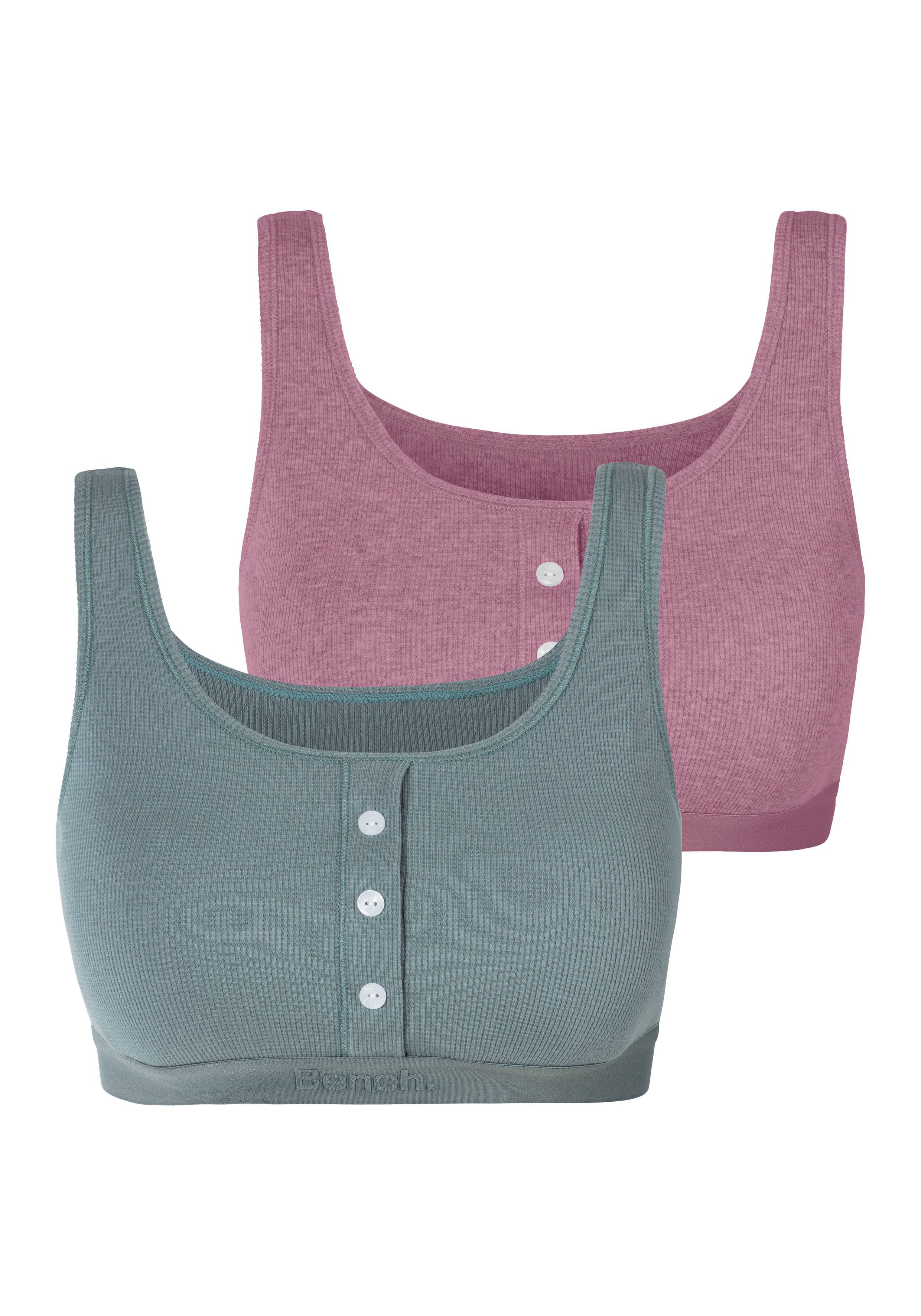 Bench. Bustier (Packung, 2er-Pack) mit Piqué Struktur