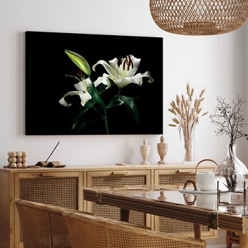 wandmotiv24 Leinwandbild Blumen, Orchidee, Natur (1 St), Wandbild, Wanddeko, Leinwandbilder in versch. Größen
