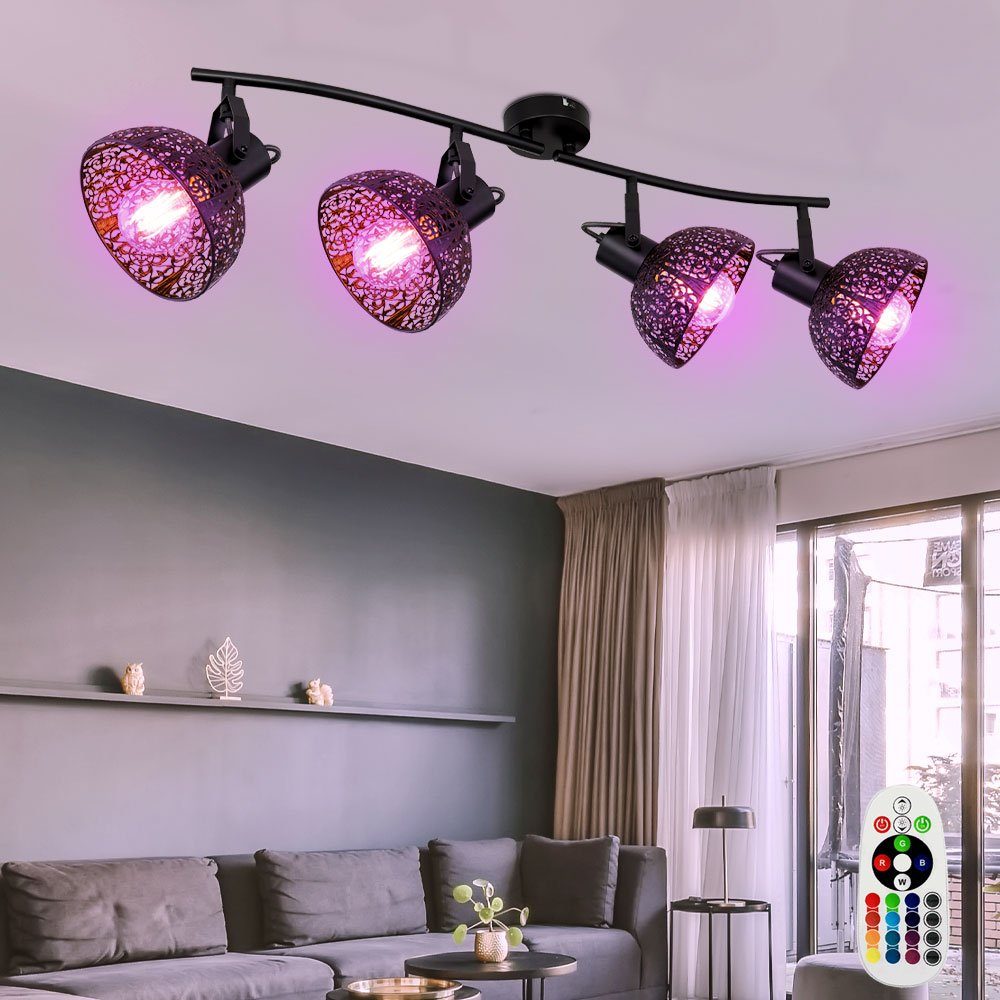 FERNBEDIENUNG Deckenspot, Farbwechsel, Wohn Decken Zimmer Lampe Warmweiß, Leuchtmittel etc-shop beweglich Leuchte LED Spot inklusive,