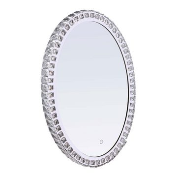 Globo Spiegel, Wandspiegel mit Beleuchtung Badezimmerspiegel Kristalle