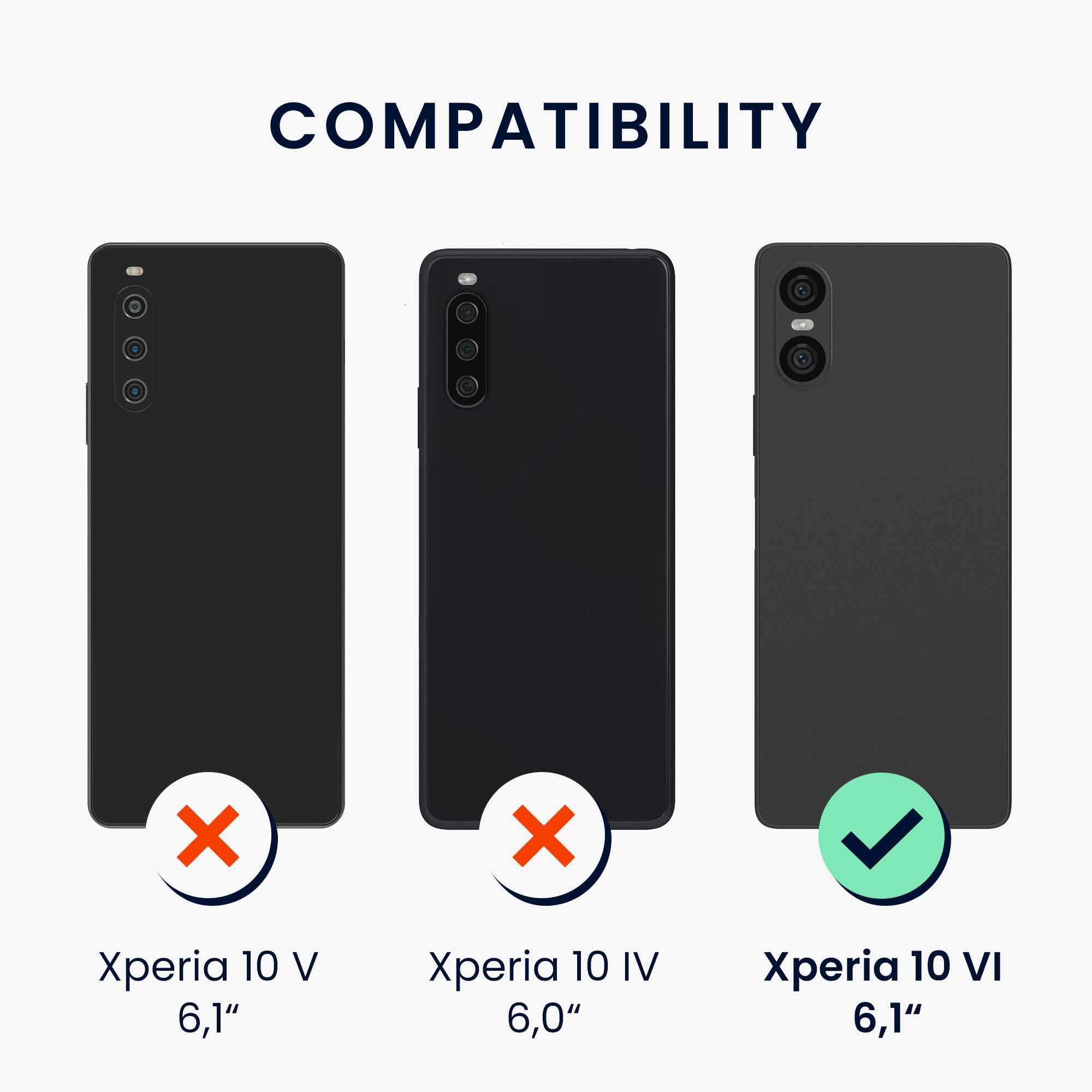 kwmobile Handyhülle Hülle für Sony Xperia 10 VI, Hülle Silikon - Soft Handyhülle - Handy Case Cover