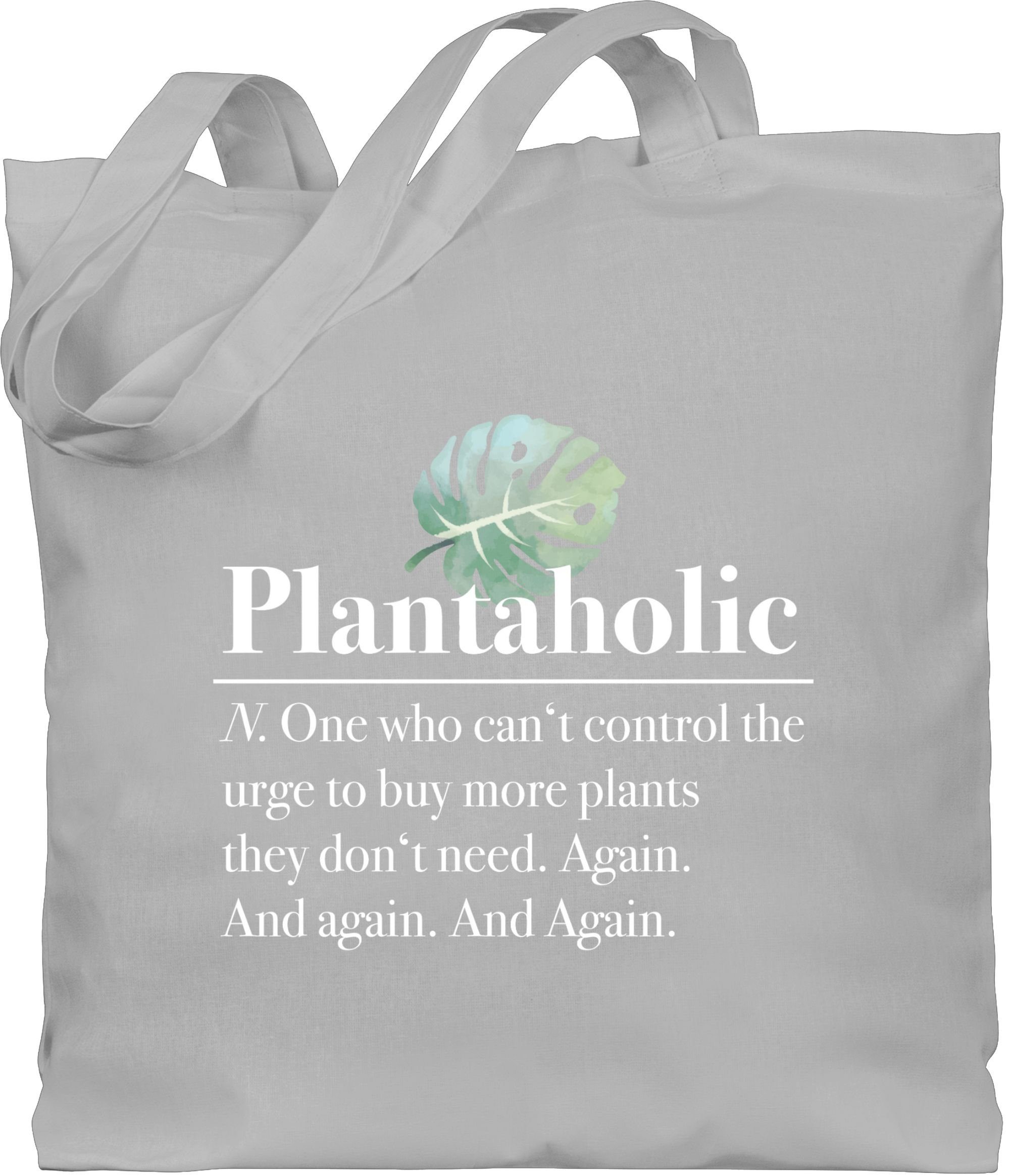 Shirtracer Umhängetasche »Plantaholic Weiß Sprüche Statement mit
