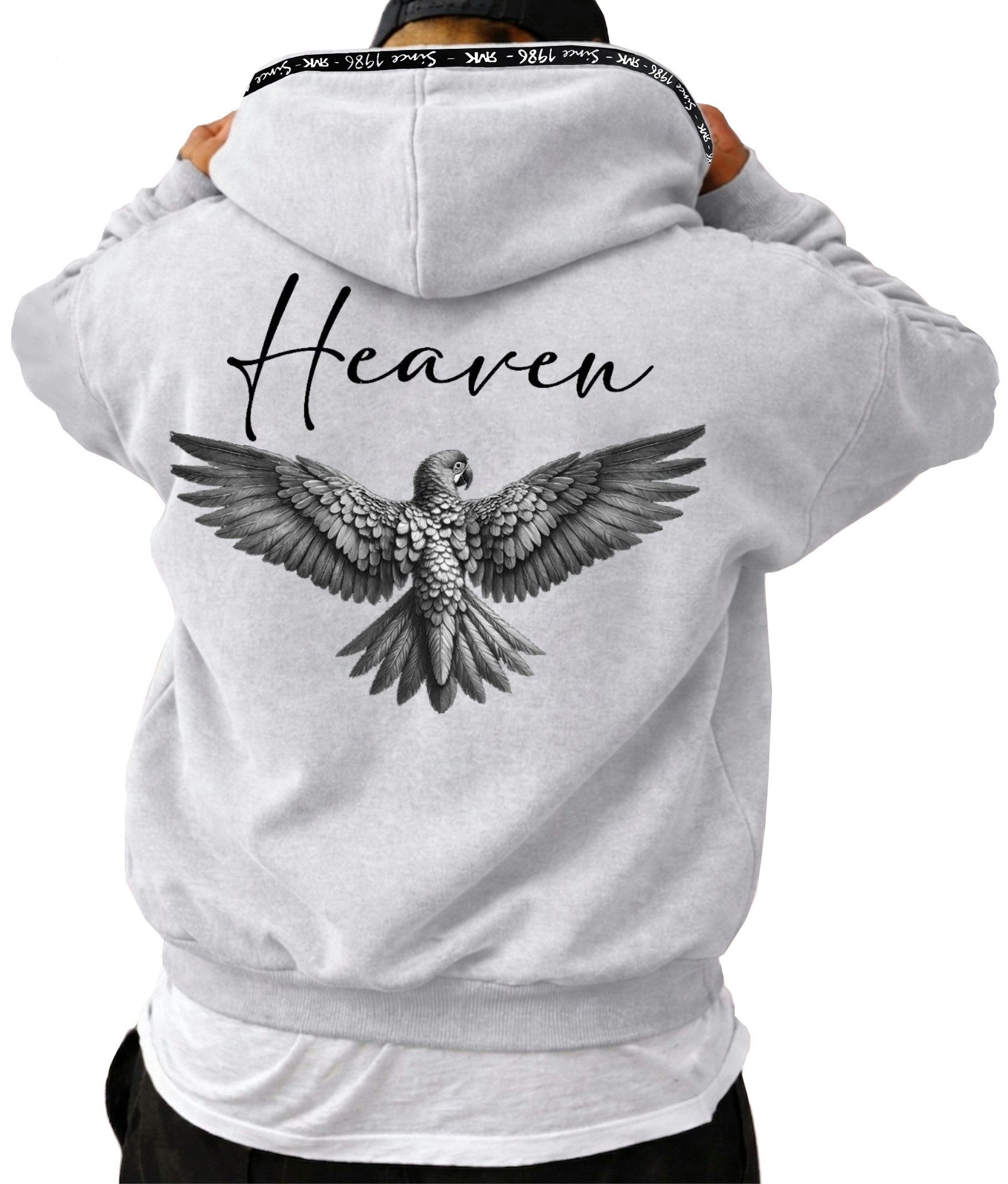 RMK Hoodie Herren Kapuzenpullover Pullover Pulli Langarmshirt Heaven mit Kapuze und 2 Taschen