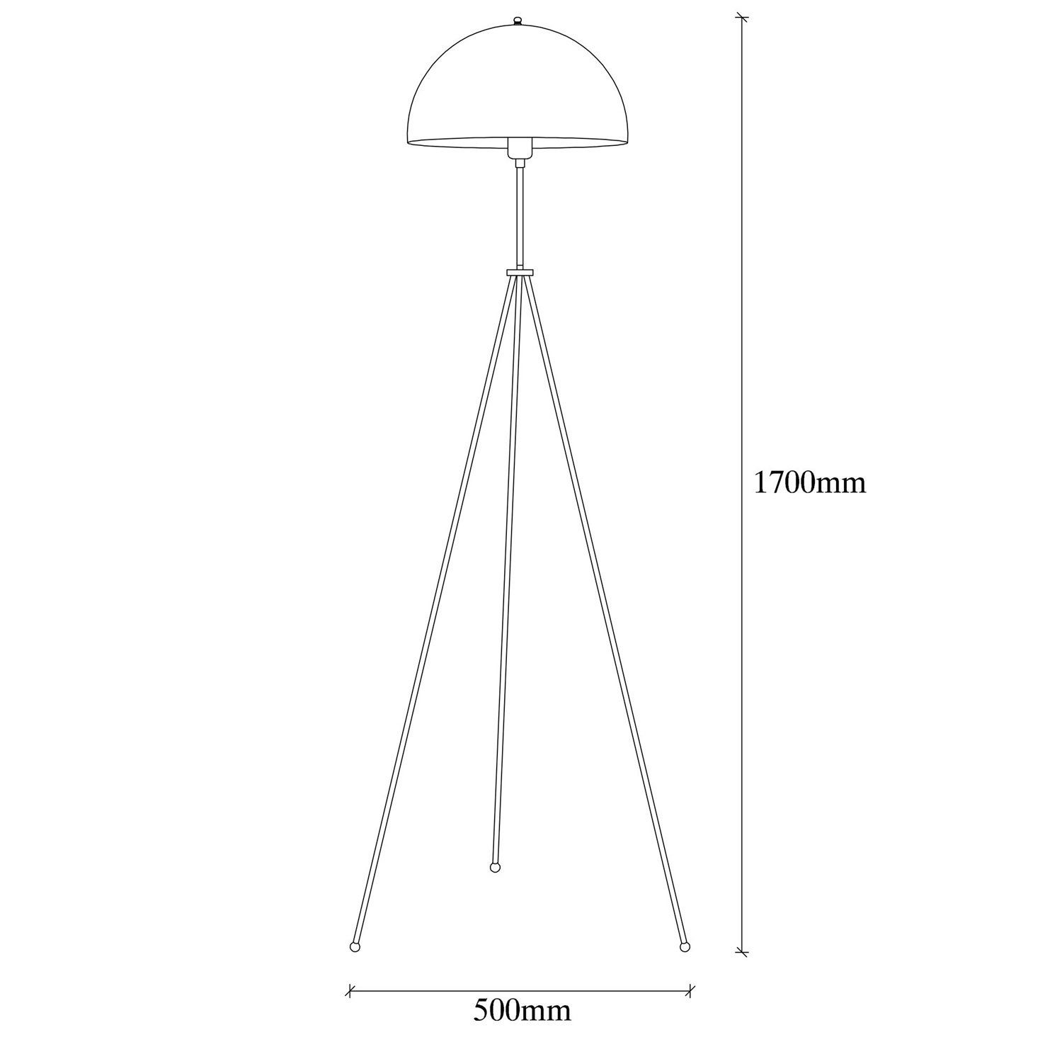 Stehlampe 3-beiniges 50x50x170cm, Can, Feldmann-Wohnen Gestell