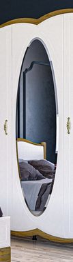 Feldmann-Wohnen Kleiderschrank Tiffany (3 Türen mit Soft-Close-Funktion, mit 7 Einlegeböden, mit Spiegel, 1-St., Französischer Landhaus-Stil, B/T/H 182 cm / 60 cm / 220 cm) 3-türig 182x60x220cm Weiß Eiche Provence