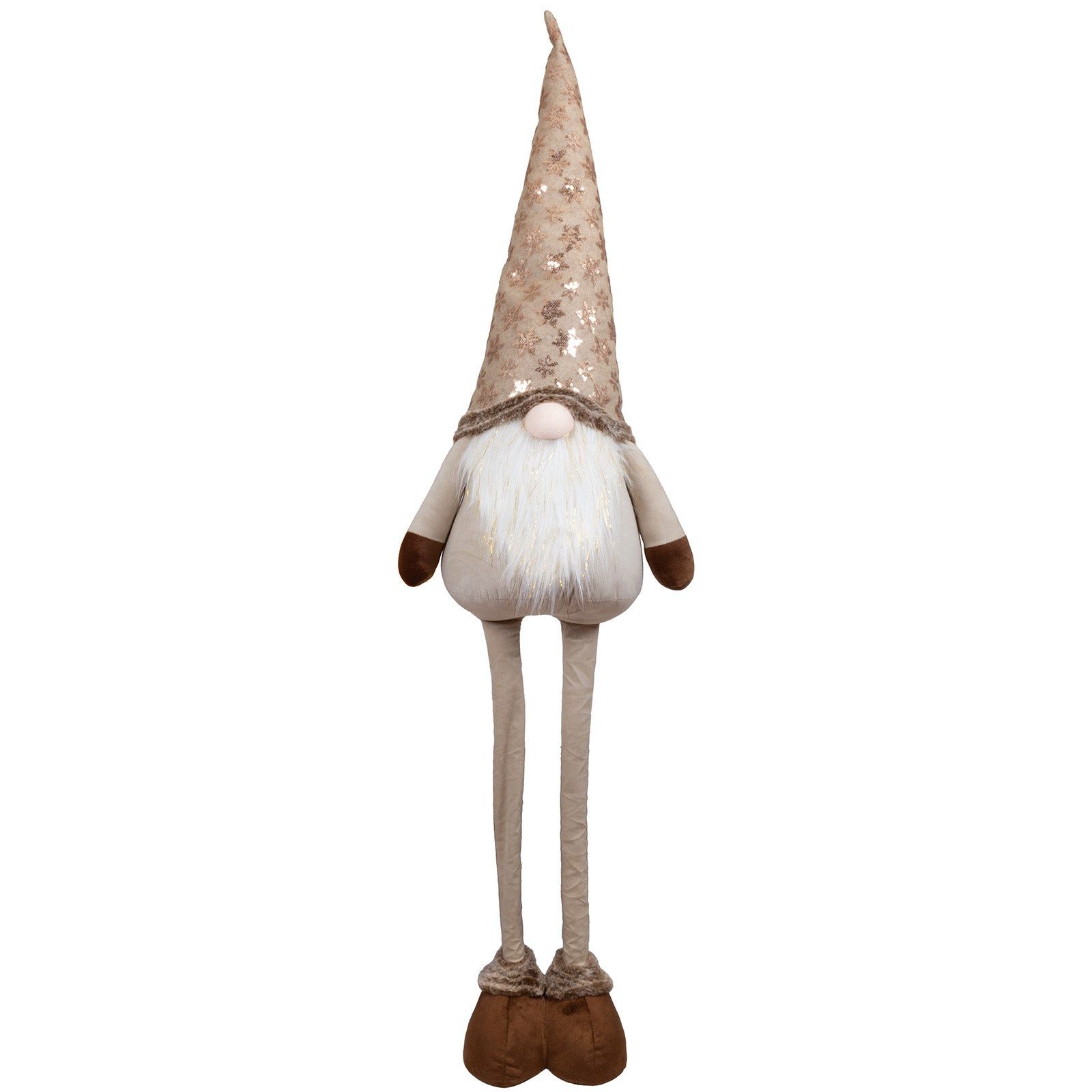 Christmas Paradise Бес Weihnachtsfigur 57-87 cm (100-130 cm) (Dekofigur, 1 St., beige), ausziehbare Teleskopbeine