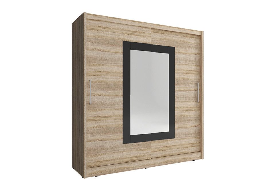 Xlmoebel Kleiderschrank Vielseitiger Mehrzweck-Schrank mit modernen Regalen in Holzoptik (Kleiderschrank WIKI II 180cm) Hergestellt in Europa