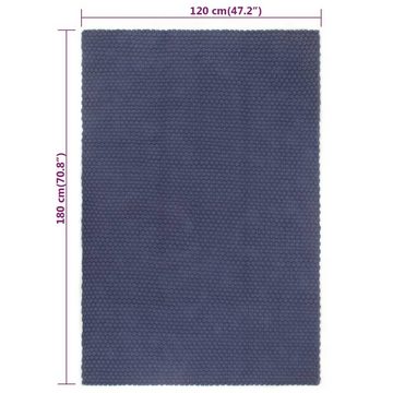 Teppich Rechteckig Marineblau 120x180 cm Baumwolle, furnicato, Rechteckig