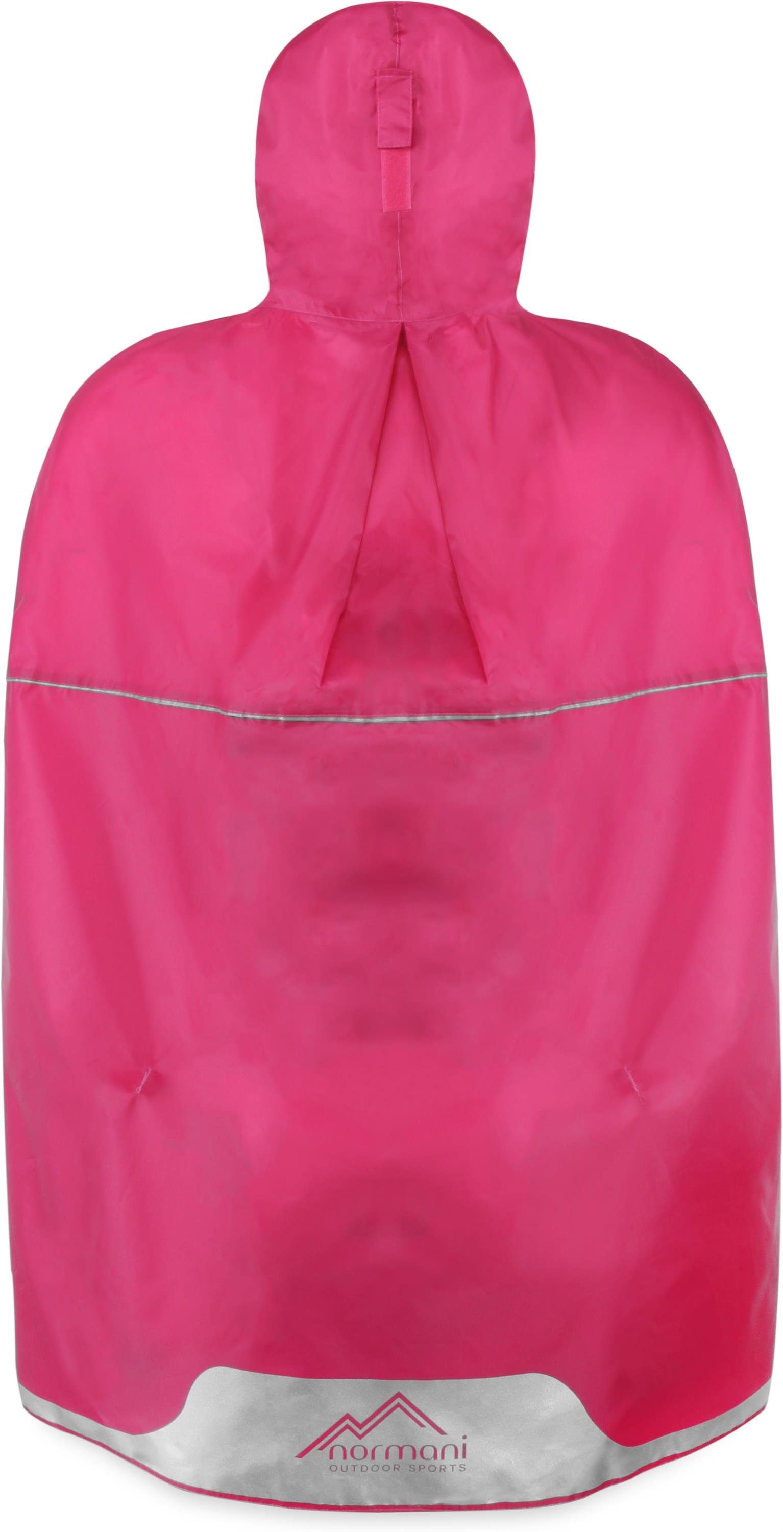 normani Regenponcho Kinder Regenponcho Cherrapunji Kids Wasserdichter Regencape mit Kapuze und Reflektor - Jungen und Mädchen