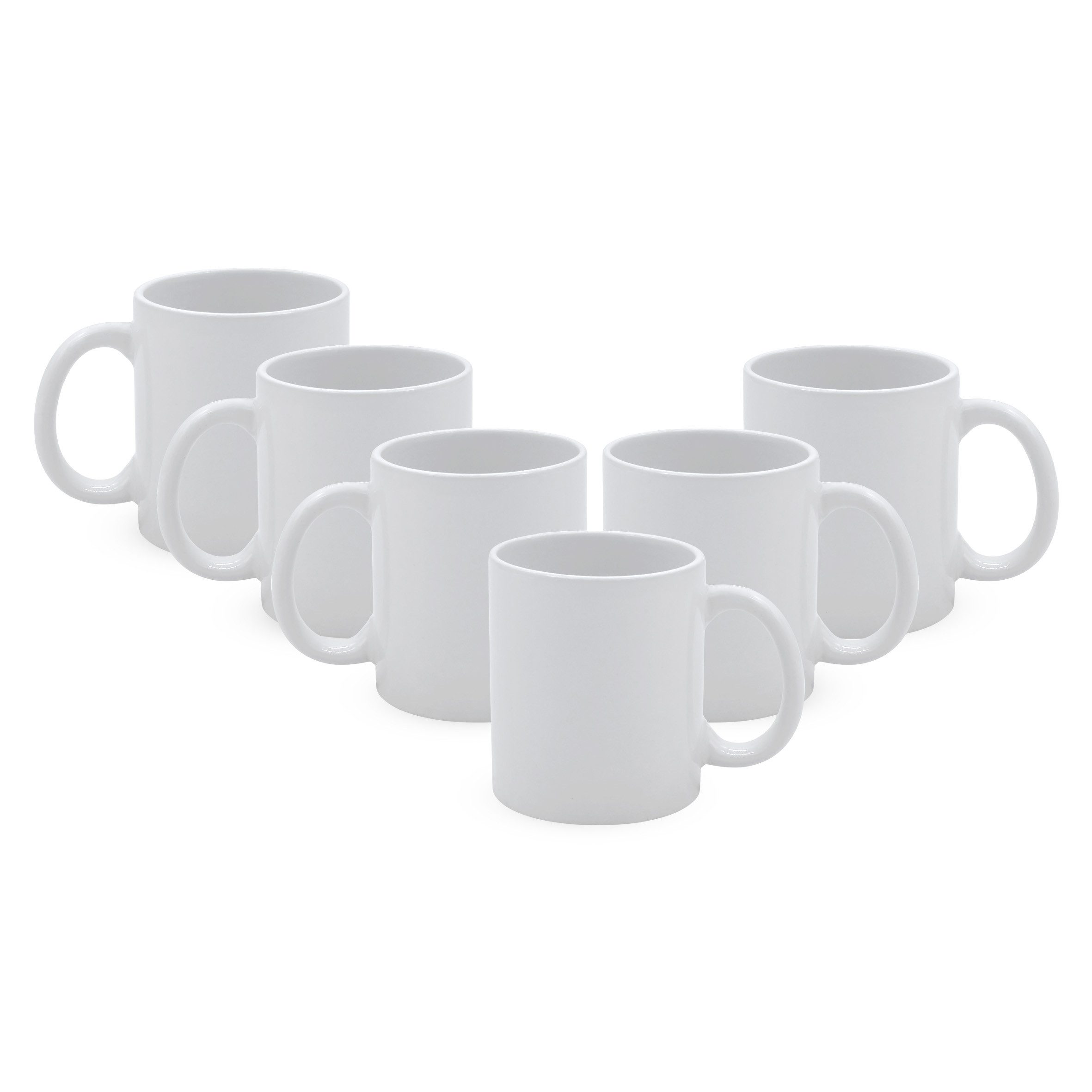 Spetebo Tasse Kaffeebecher mit Henkel weiß, Porzellan, Spülmaschinen geeignet