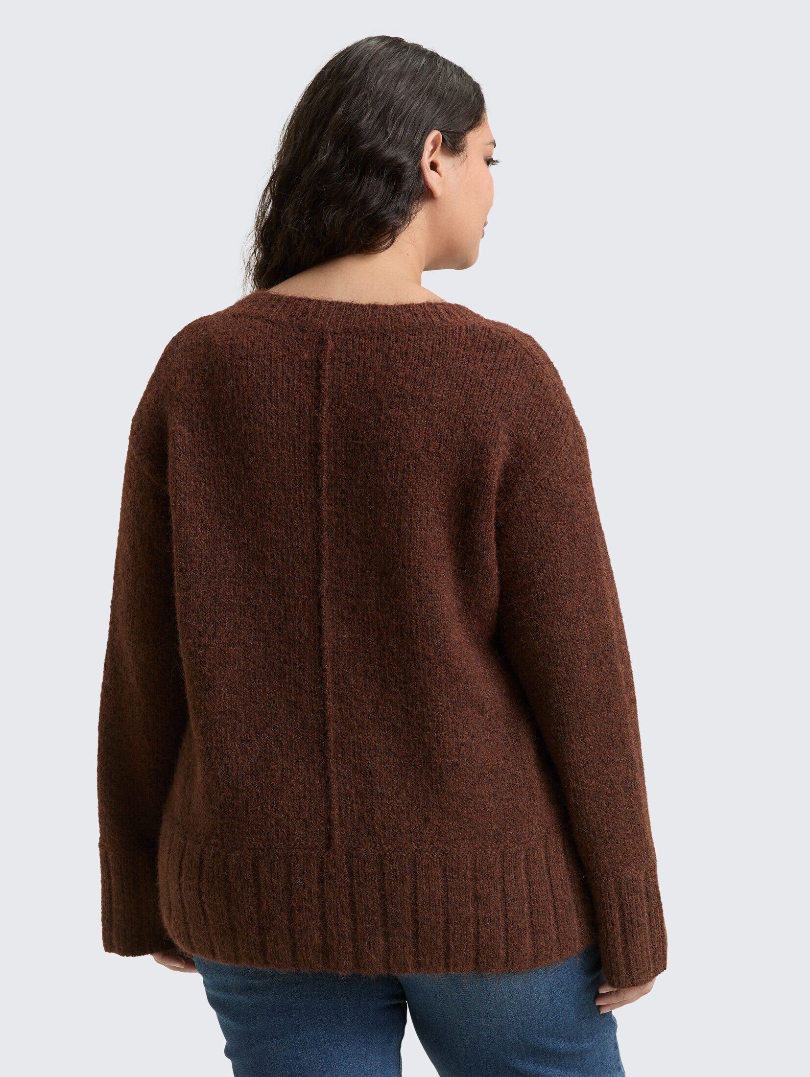 TOM TAILOR PLUS Strickpullover Pullover & Strickjacken Plus Size - Loose Fit Strickpullover mit Wollanteil