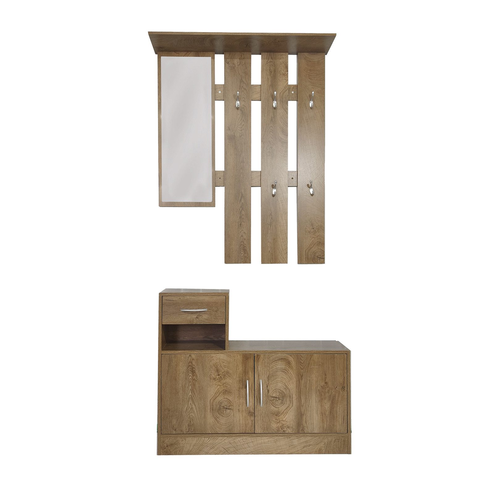 HTI-Line Garderoben-Set Garderobe Thekla, (Set, 2-St., 1x Garderobenpaneel günstig online kaufen