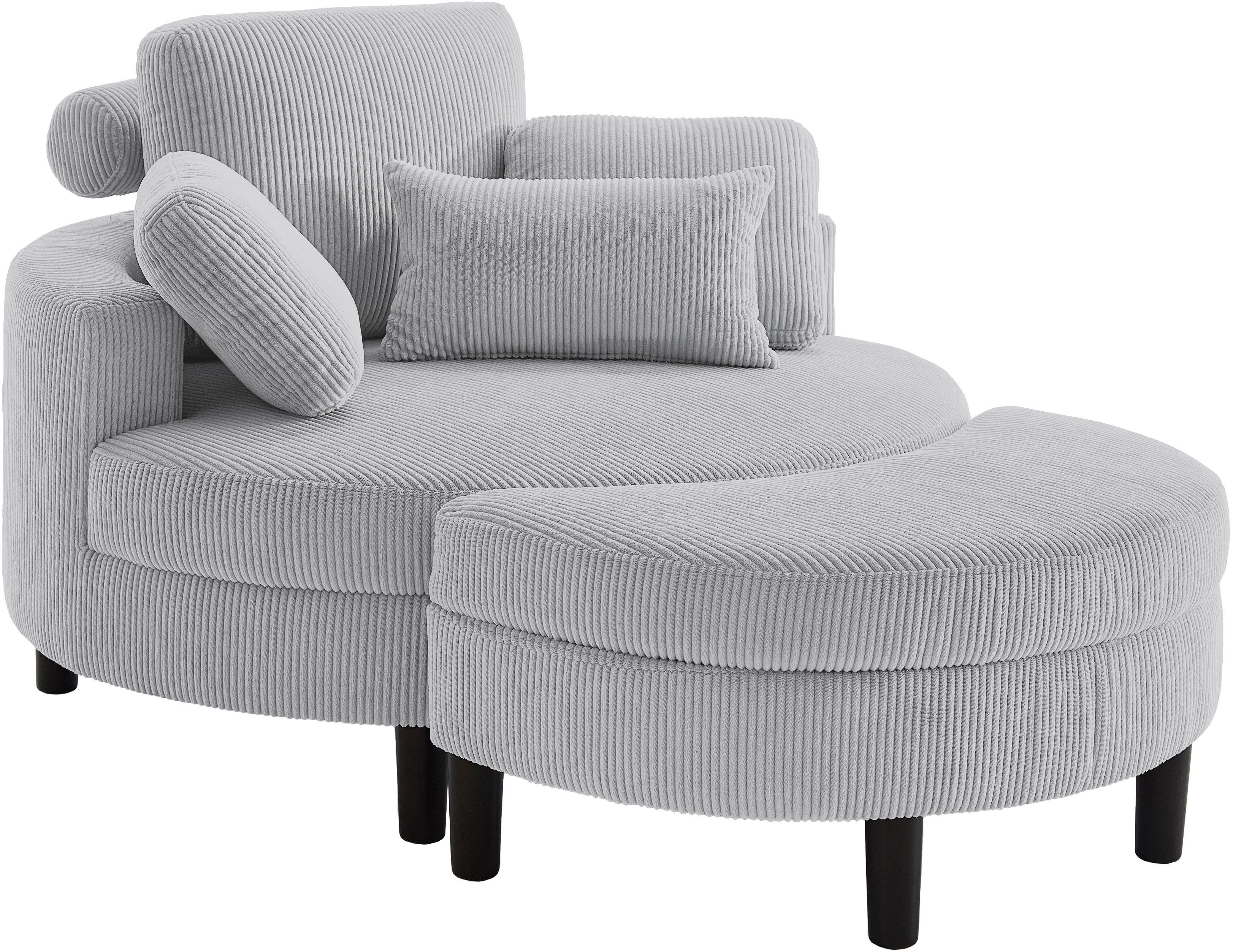 ATLANTIC home collection Loveseat Ravi, B: 114 cm, XXL- Sessel, mit Staurau günstig online kaufen
