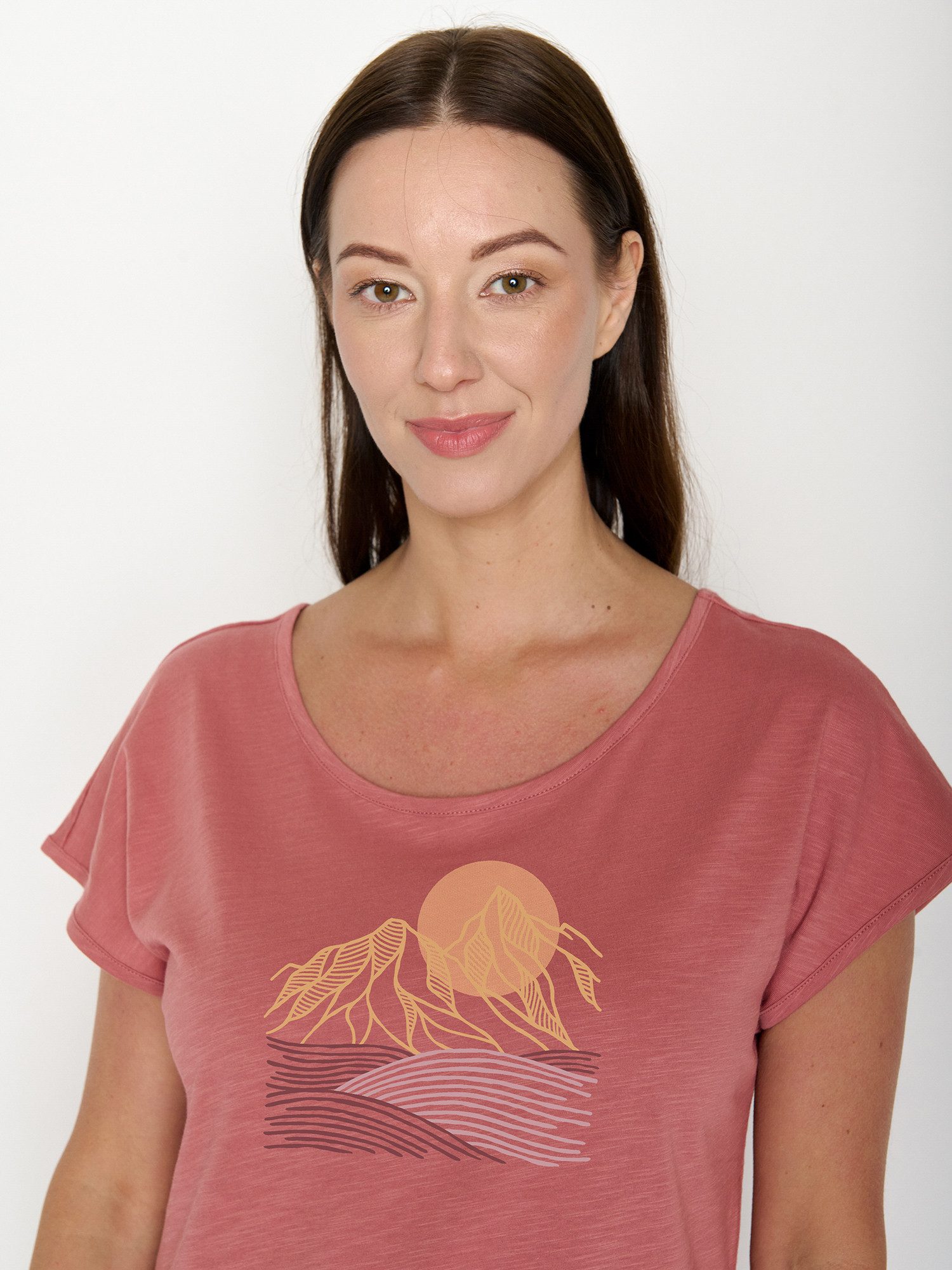 GreenBomb T-Shirt Cool Mountain Scenery (1-tlg) Rundhalsausschnitt, Bio-Baumwolle, GOTS Zertifiziert