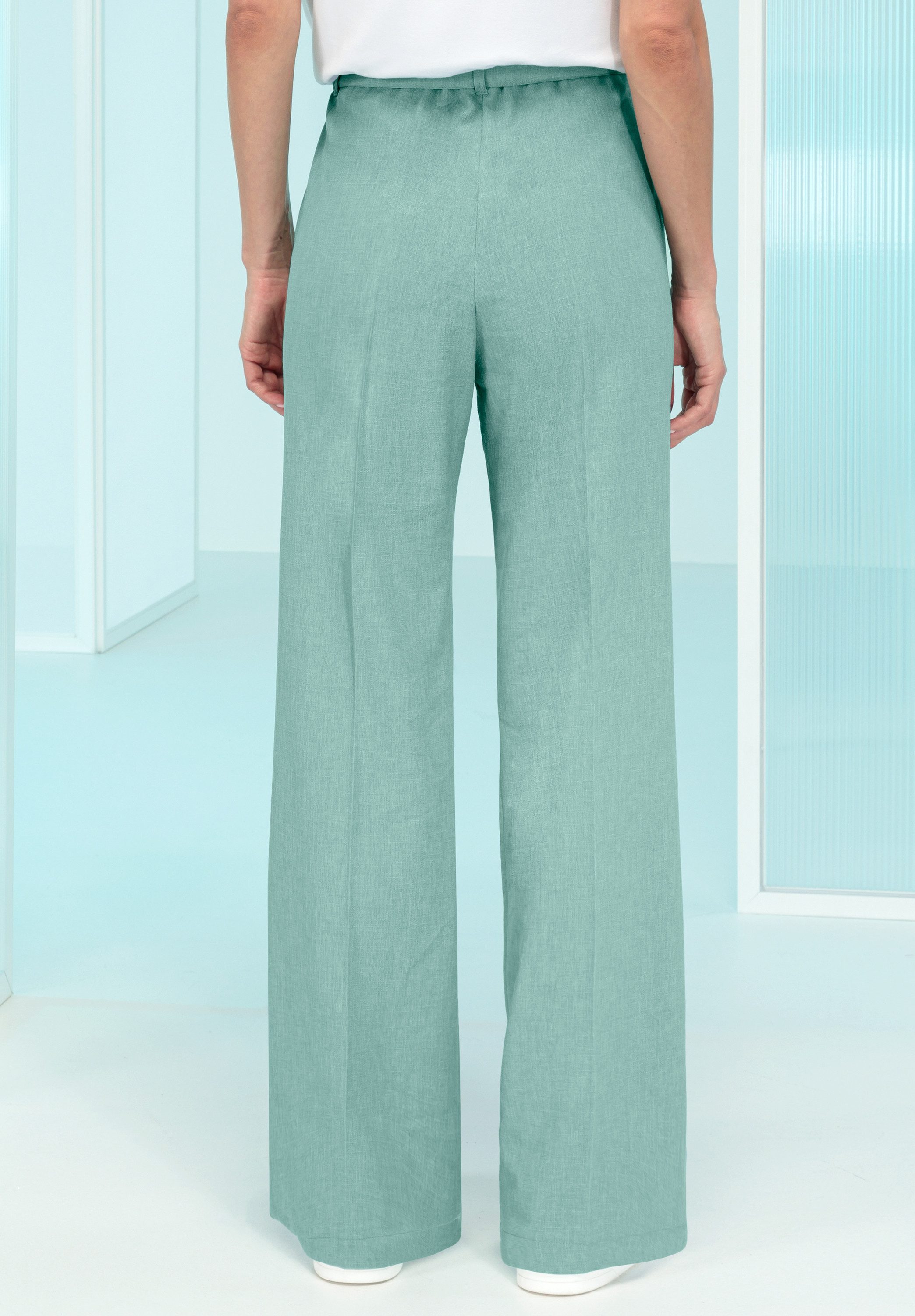 bianca Stoffhose PARIGI in angesagter Trendfarbe 'jade'