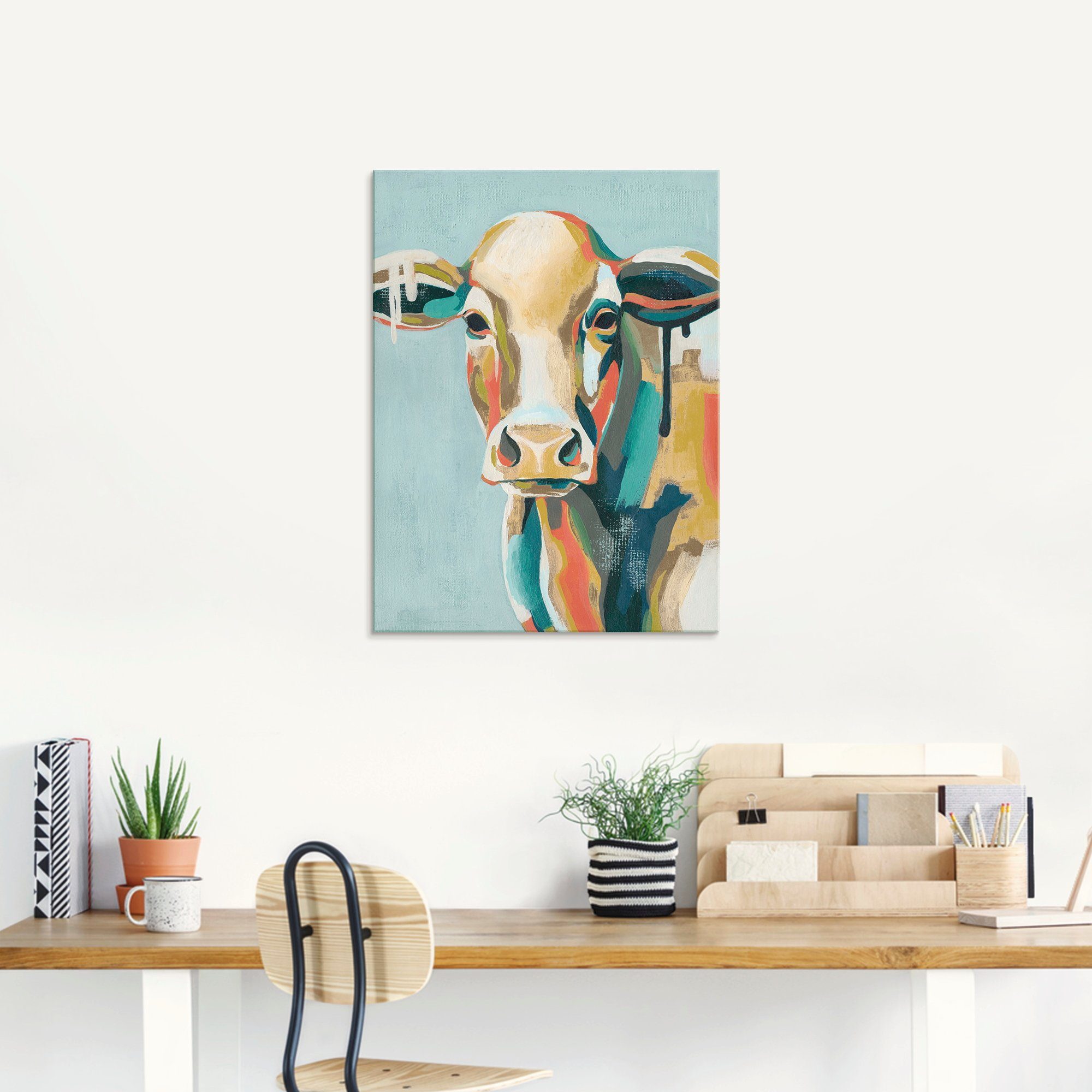 Artland Glasbild »Bunte Kühe I«, Haustiere (1 Stück)-HomeTrends