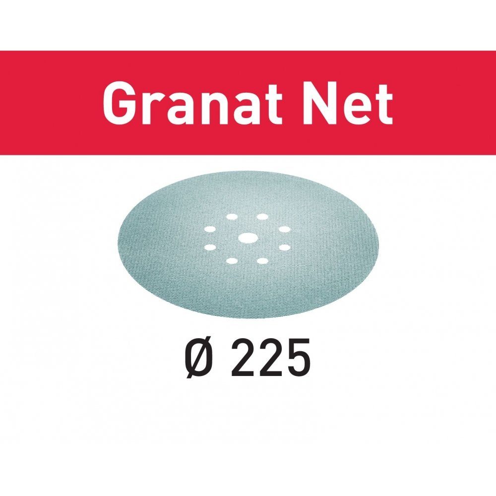 FESTOOL Schleifscheibe Netzschleifmittel STF D225 P100 GR NET/25 Granat Net (203313), 25 Stück