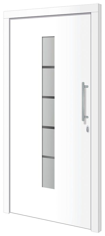RORO Türen & Fenster Haustür Otto 2, BxH: 100x200 cm, weiß/weiß, ohne  Griff, inklusive Türrahmen