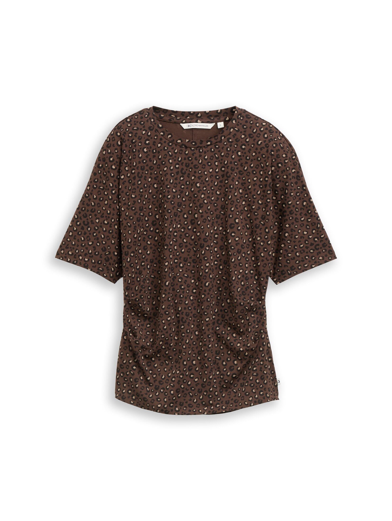 TOM TAILOR Denim T-Shirt T-Shirt (im Einserpack) T-Shirt mit Leo-Print
