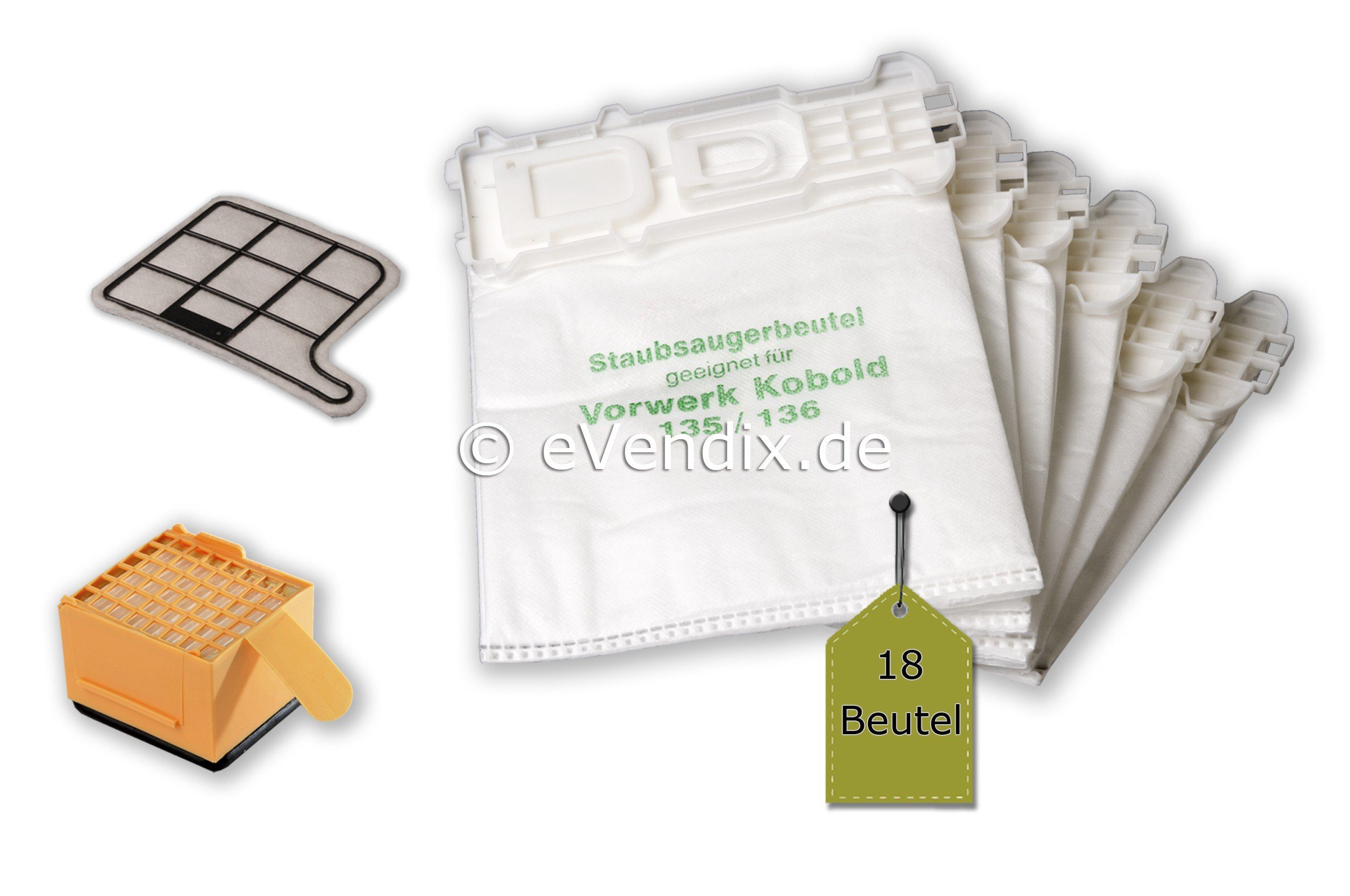 Staubsaugerbeutel passend für Vorwerk Kobold VK 135 / 136