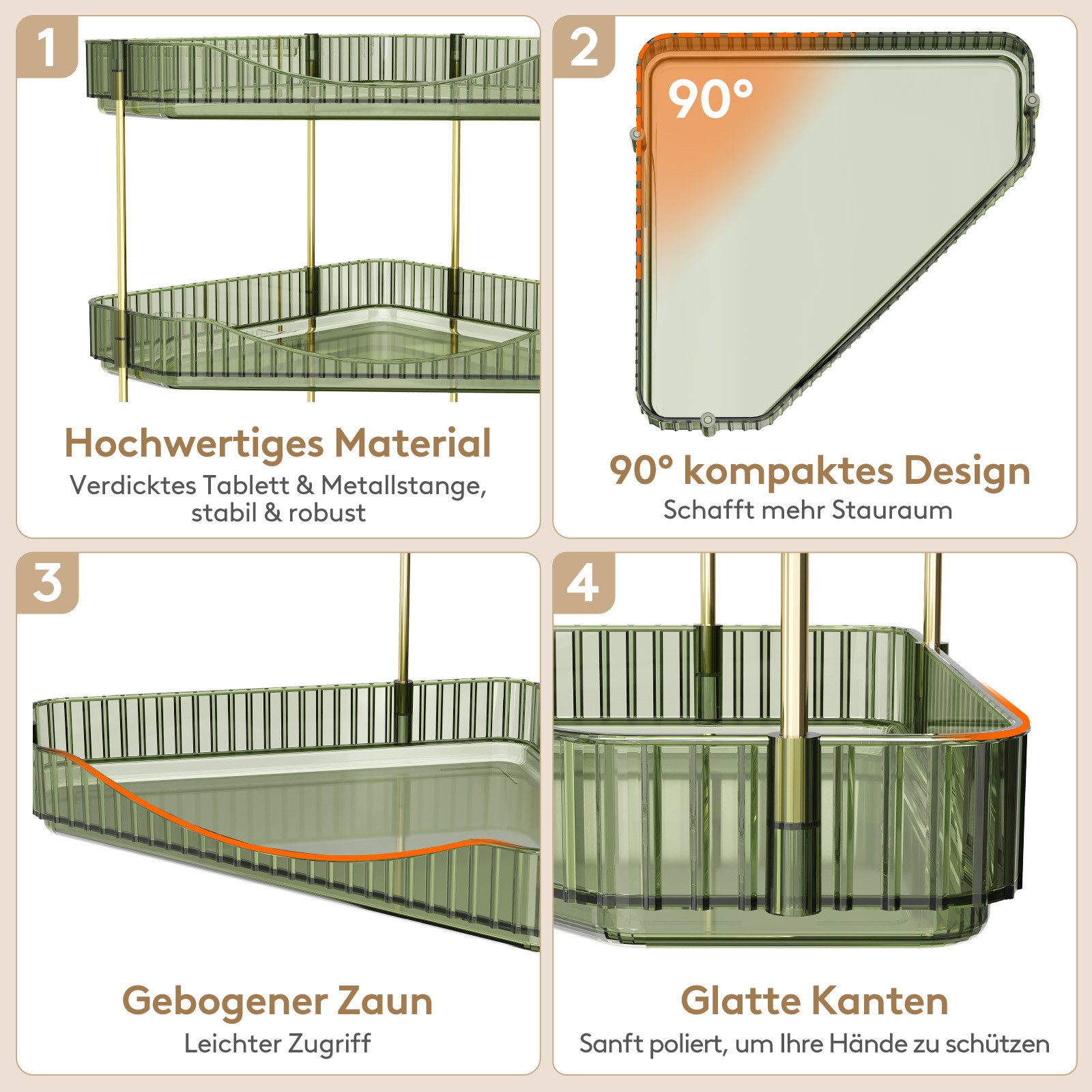 Lifewit Badaccessoire-Set 3 Stufen Schminktisch Organizer, günstig online kaufen