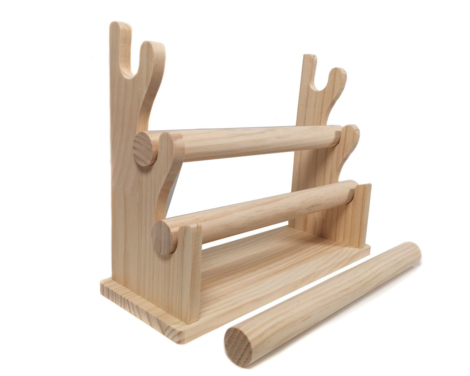 Yudu Schmuckständer Schmuckständer Schmuckhalter Armband- Ständer mit 3 Rollen Holz – Bild 4 von 4