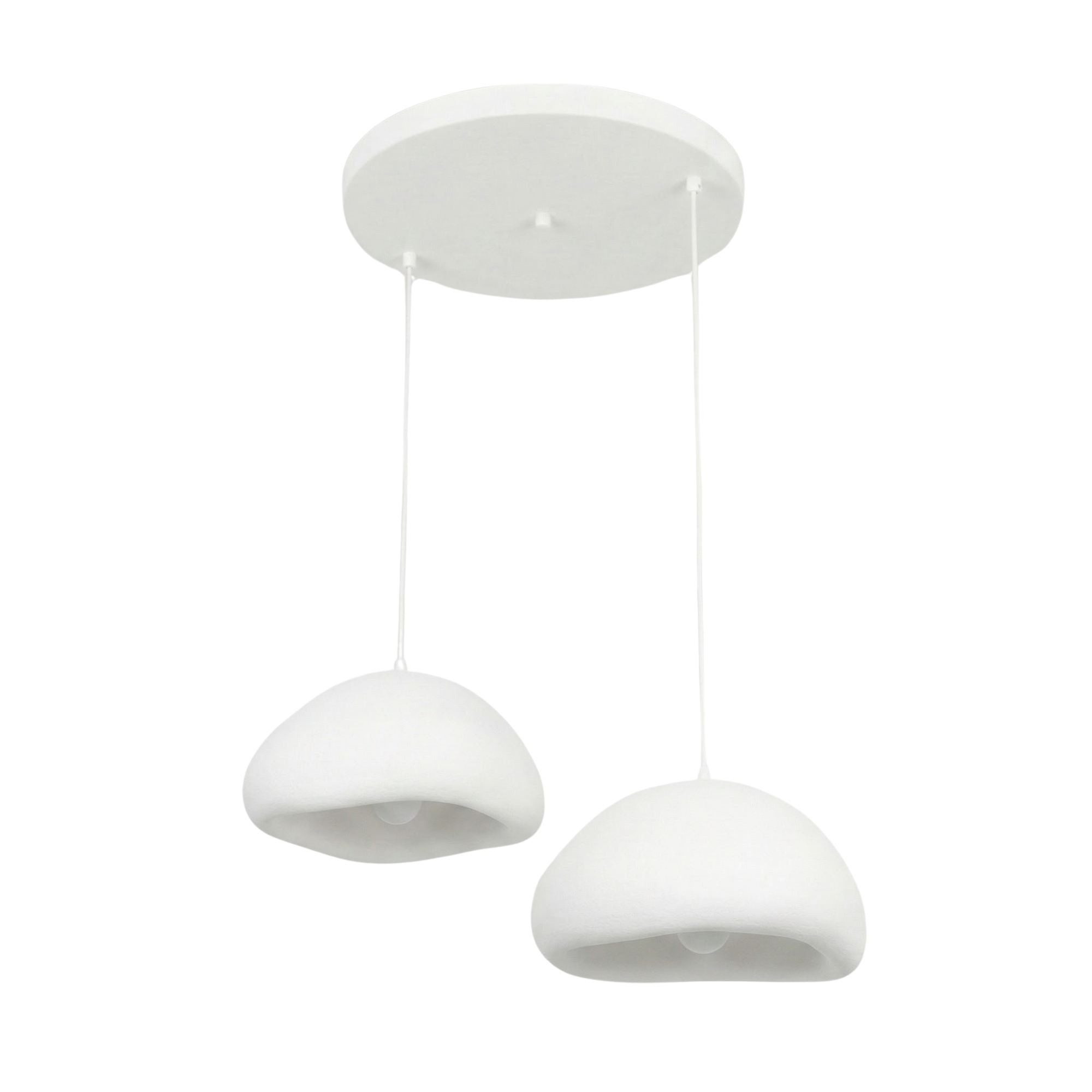 Opviq Pendelleuchte Loval, höhenverstellbar, boho deco, ohne Leuchtmittel, Fiberglas-Schirme,Hängelampe E27,Essplatzbeleuchtung