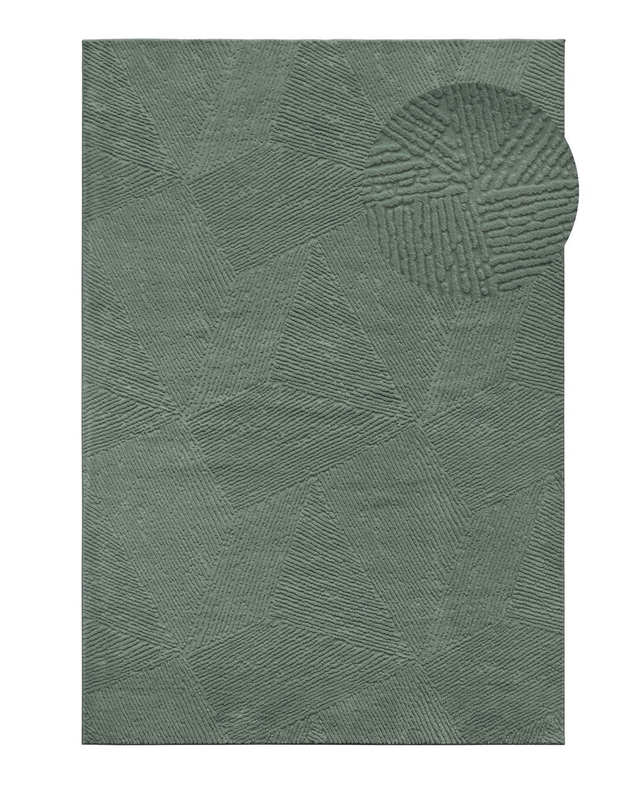 TaraCarpet Teppich TaraCarpet Homestyle 389 Fresco, rechteckig, Höhe: 10 mm, Fresco hoch-tief weich waschbar grün 50x80