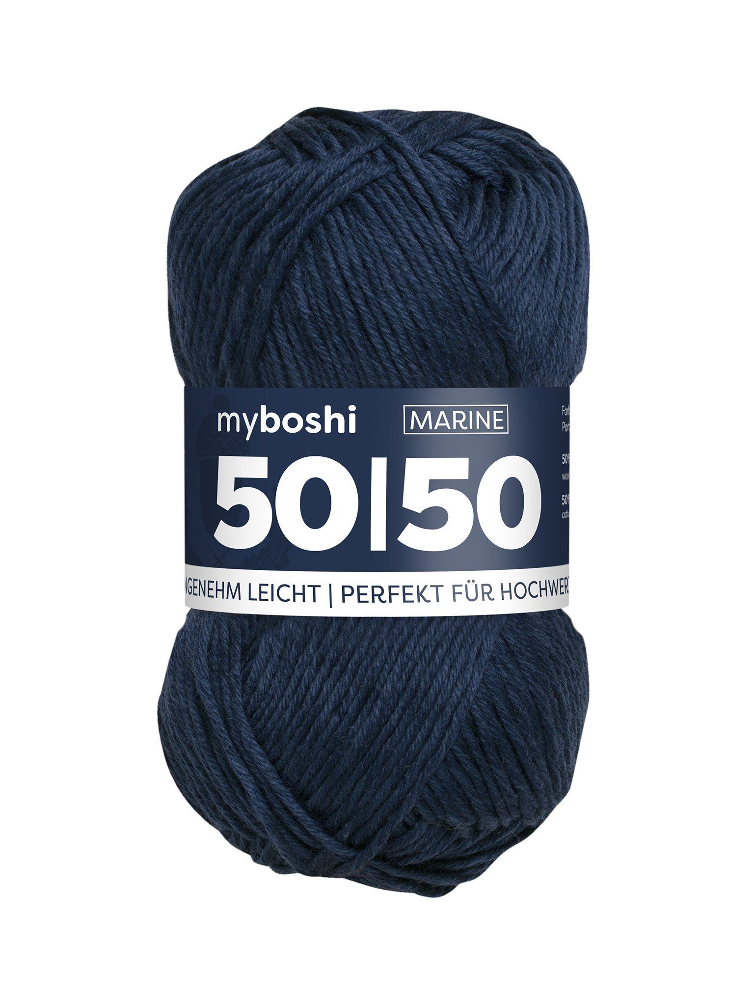 myboshi 50/50 Wolle, Merinowolle Häkelwolle, 110 m (1-St., 50/50 Wolle Original), Uni