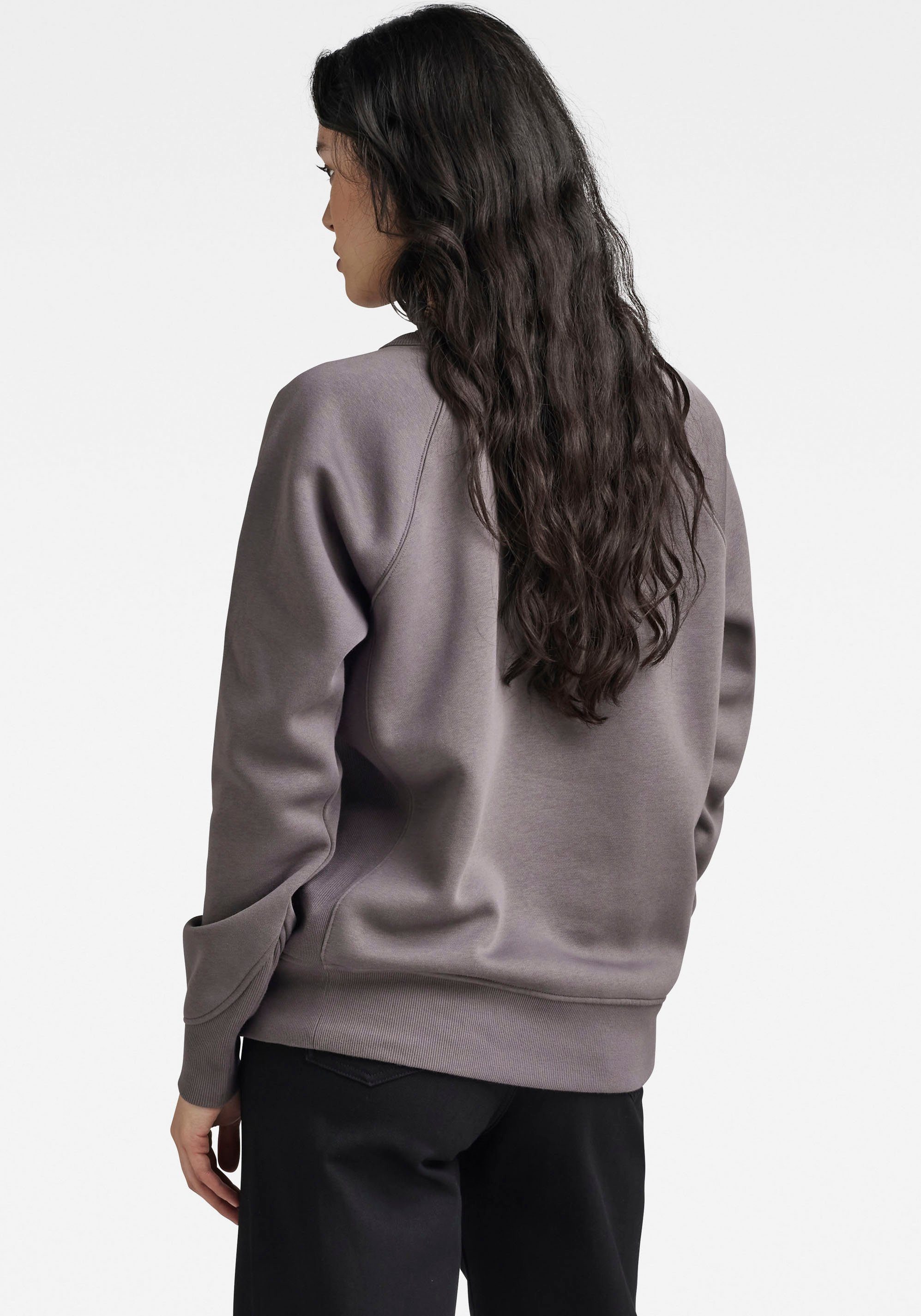 und Saum G-Star Rippdesign in Seiteneinsätze, Sweatshirt 2.0, Bündchen core RAW Premium