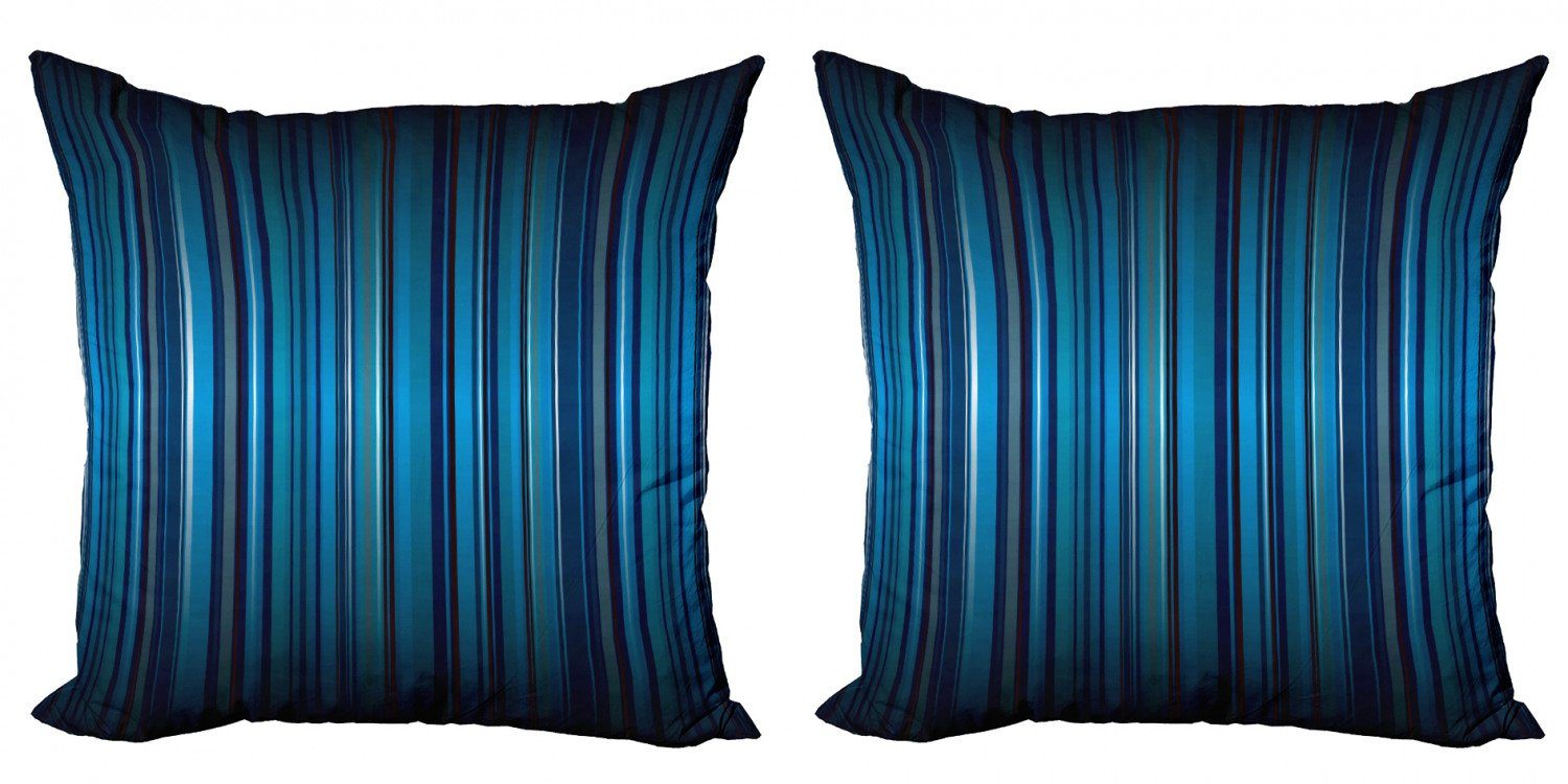 Kissenbezüge Modern Stück), Doppelseitiger (2 Harbor-Streifen Abakuhaus Accent Blau vibrant Digitaldruck