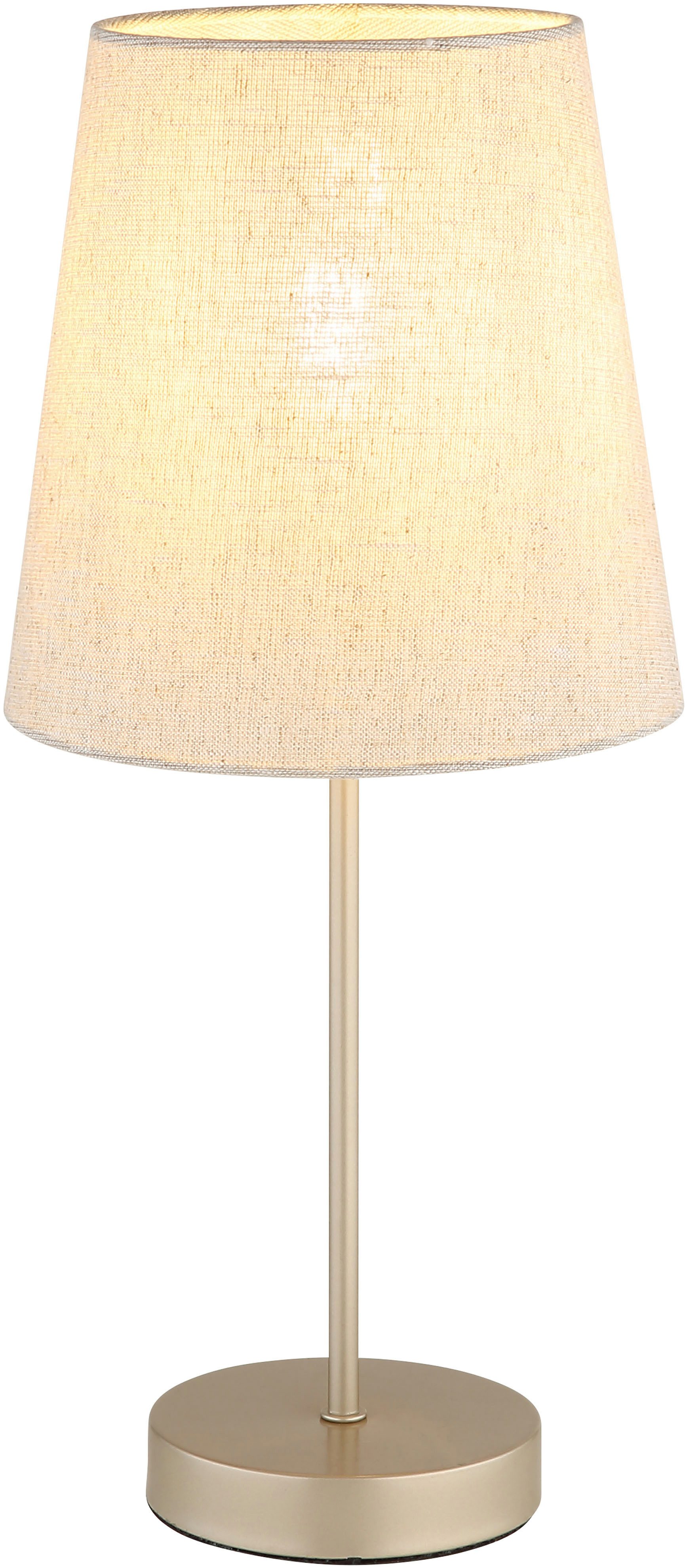 NOWA Tischleuchte JORIS, ohne Leuchtmittel, eleganter Stoffschirm, modernes Design