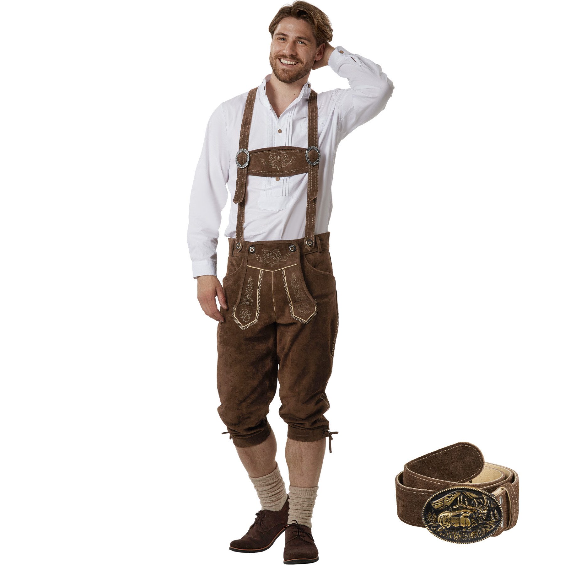 dressforfun Trachtenlederhose Lange Lederhose günstig online kaufen