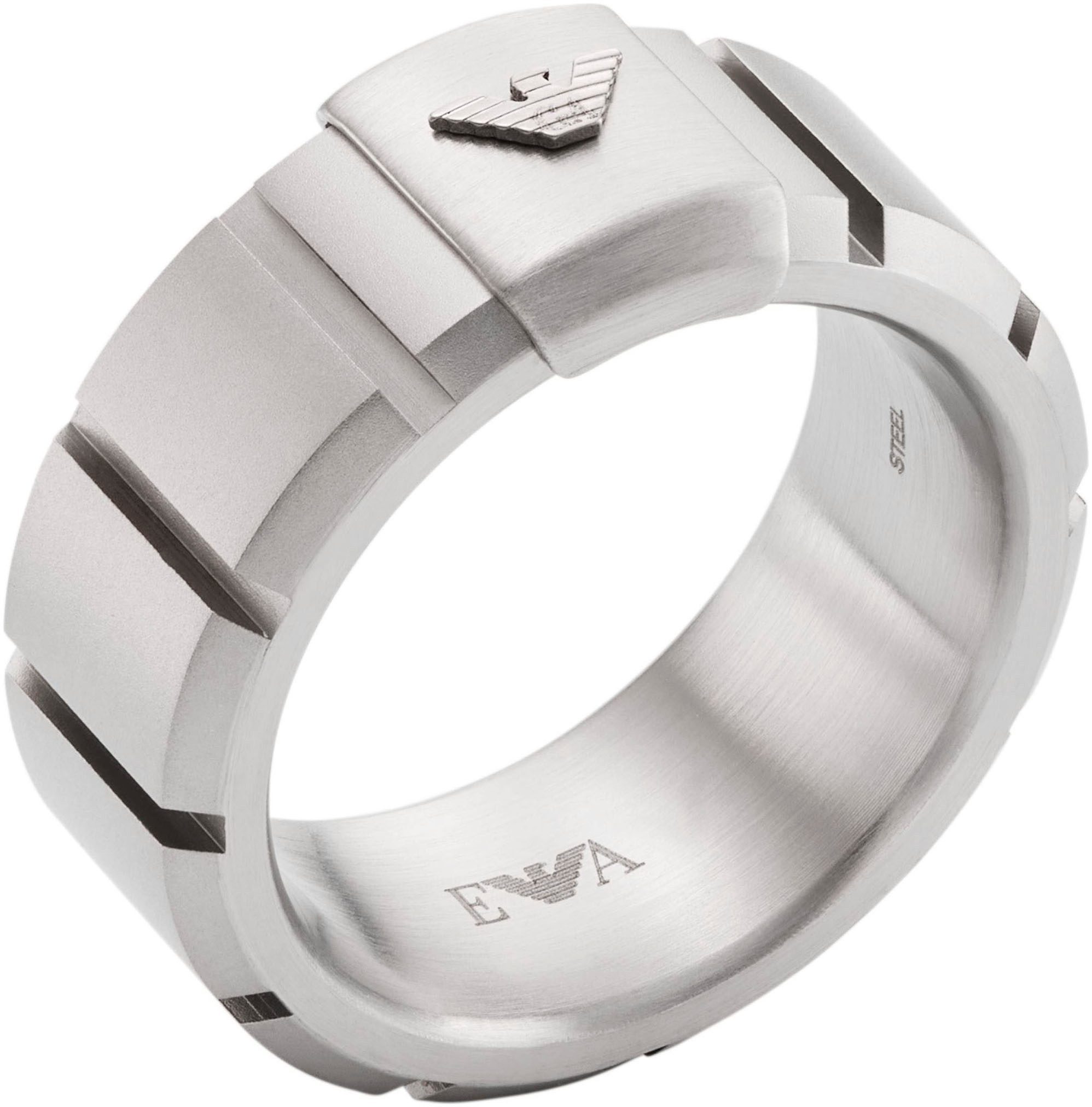Emporio Armani Fingerring Schmuck Geschenk Edelstahl Ring EAGLE LOGO günstig online kaufen