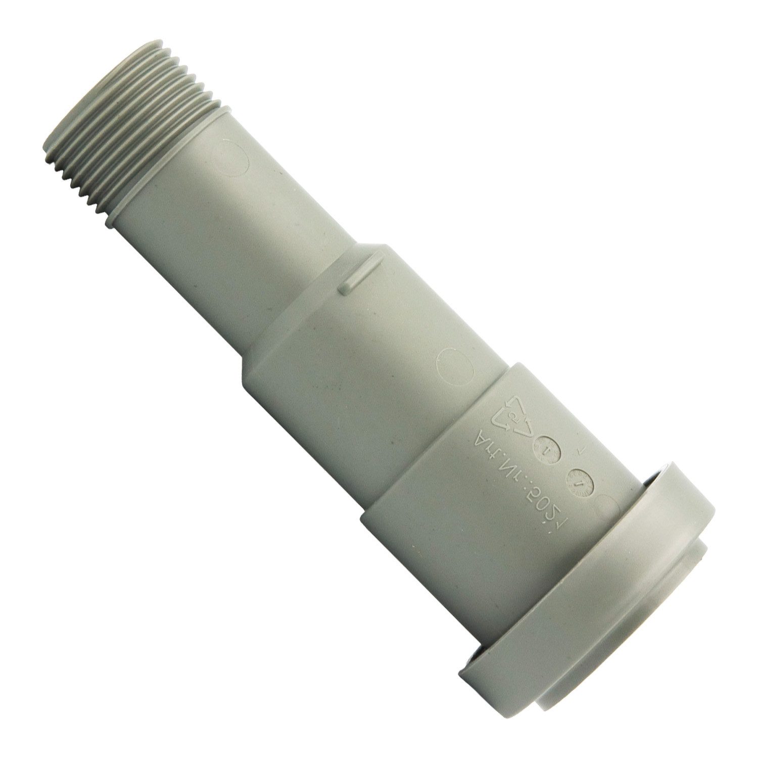 Haas Otto PP-Rohr Multiadapter mit DN 40 und DN 32 Muffe, DN 40 Spitzende und 1" Gewinde, 0 °