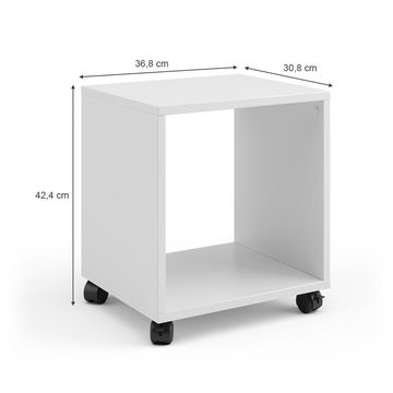 Vicco Rollcontainer Bürocontainer für Faltboxen 1 Fach Weiß, (1 St)