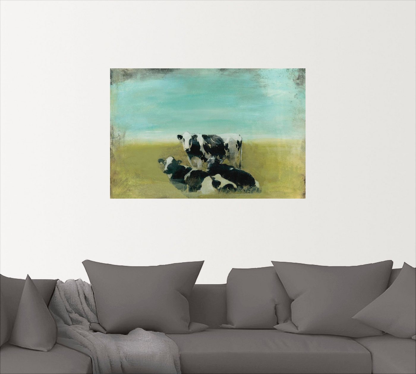 Artland Wandbild »Kühe auf der Weide III«, Haustiere (1 Stück), in vielen Größen & Produktarten - Alubild / Outdoorbild für den Außenbereich, Leinwandbild, Poster, Wandaufkleber / Wandtattoo auch für Badezimmer geeignet-kaufen