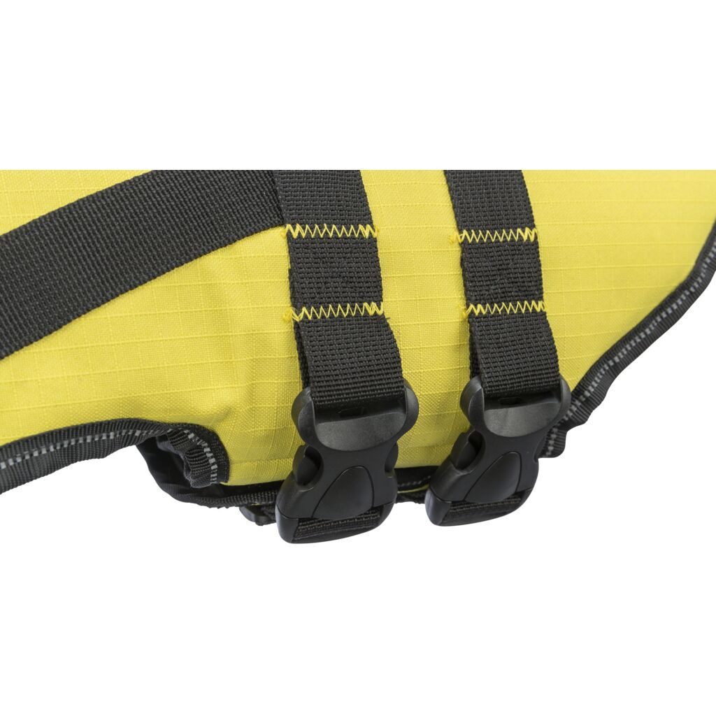 TRIXIE Rettungsweste Schwimmweste für Hunde mit Reflektorstreifen und Griff - gelb/schwarz – Bild 5 von 5