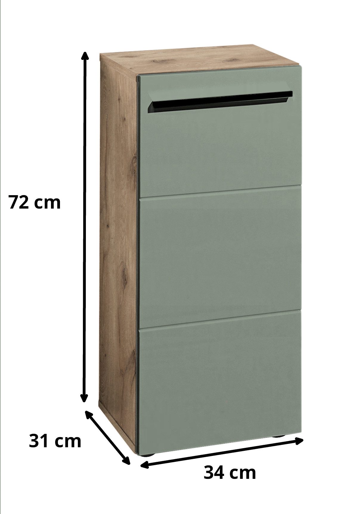 moebel-dich-auf Kommode VALENCIA (Badezimmerschrank Badschrank, mit 1 Tür), Breite 34 cm