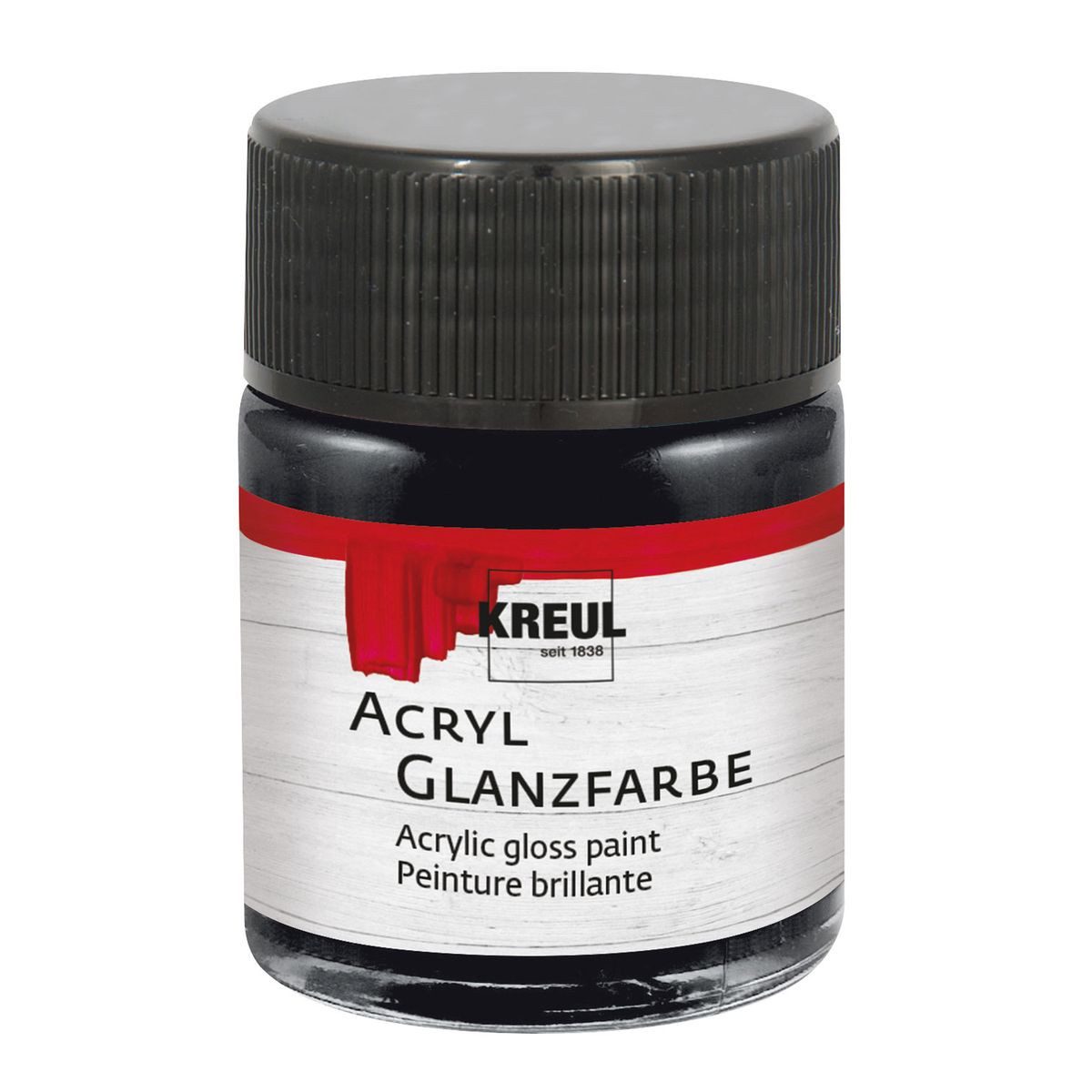 C. KREUL Acrylfarbe KREUL Acryl Glanzfarbe schwarz 50ml Glas
